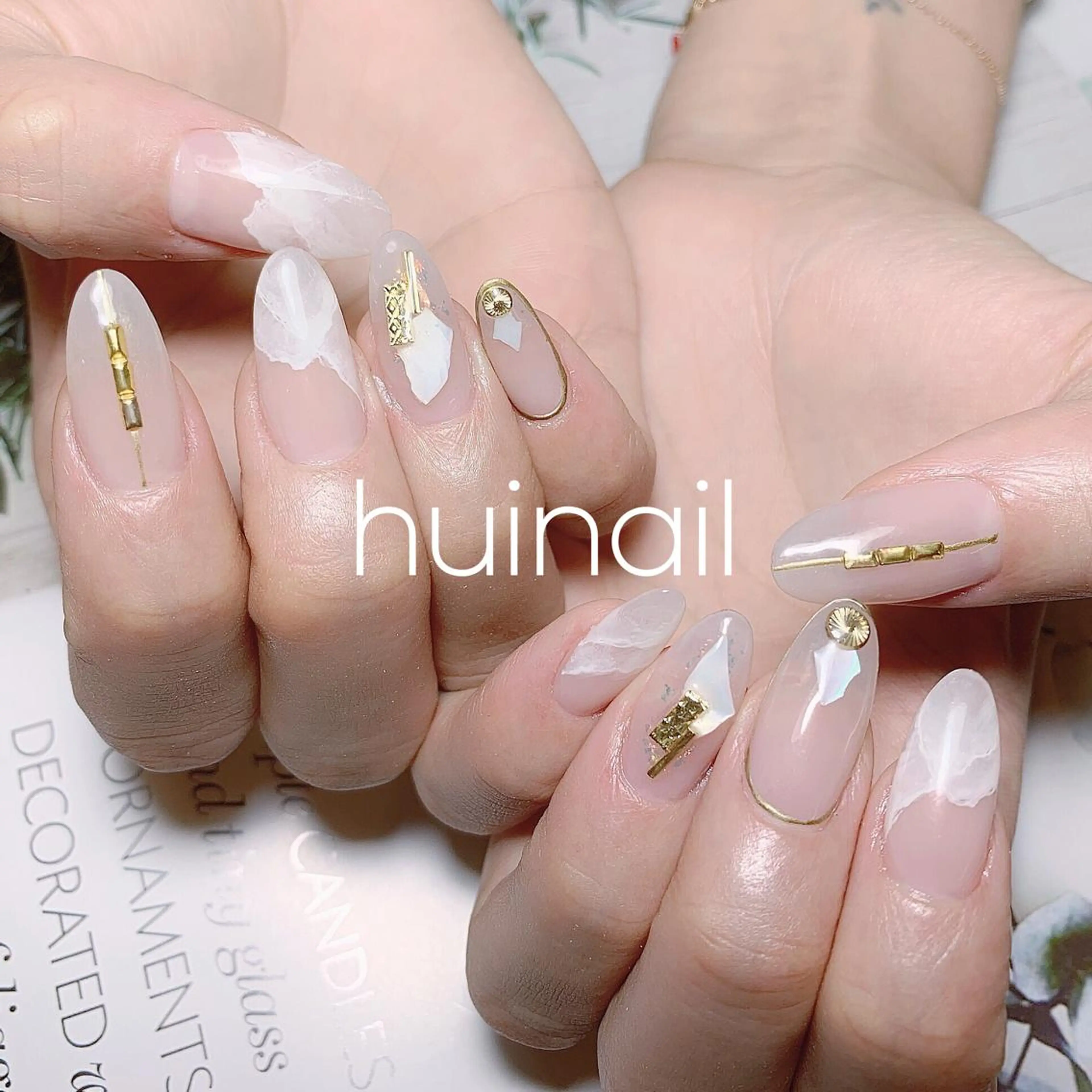 ミディアム めぐみのネイルサロン スタッフ練習のネイルデザイン