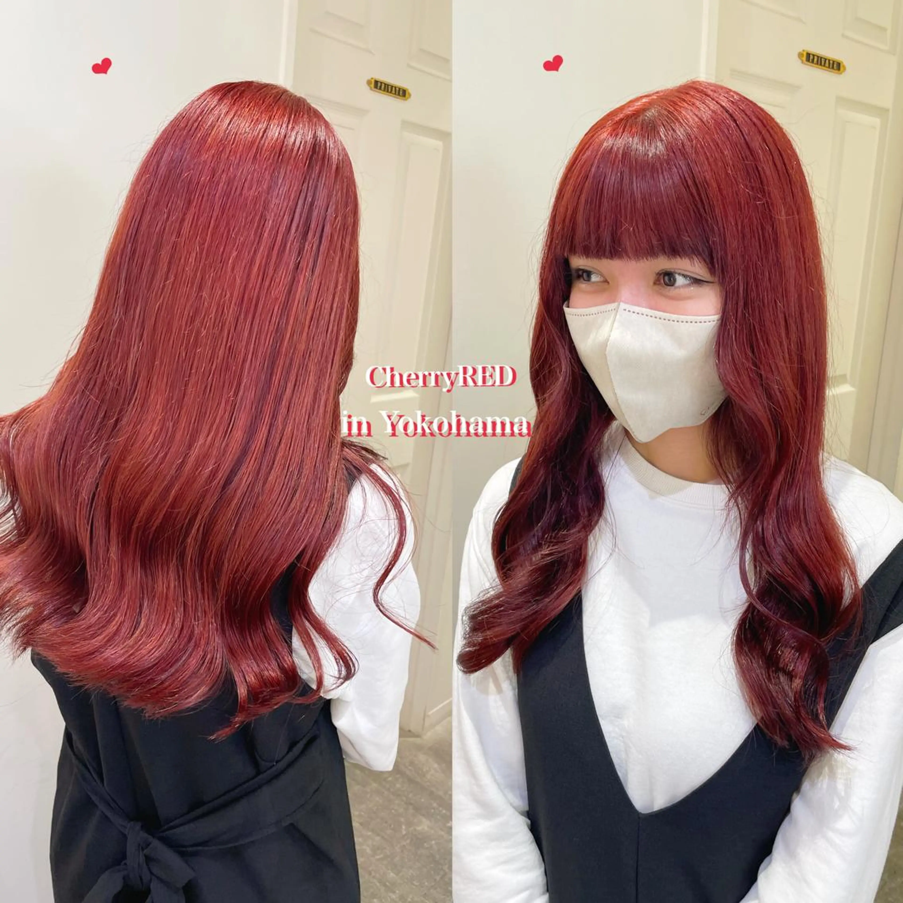 ロング カラー ブリーチ レッドカラー ヘアカラー エクステ/ハイトーン 🐏☁️miminaのヘアスタイル