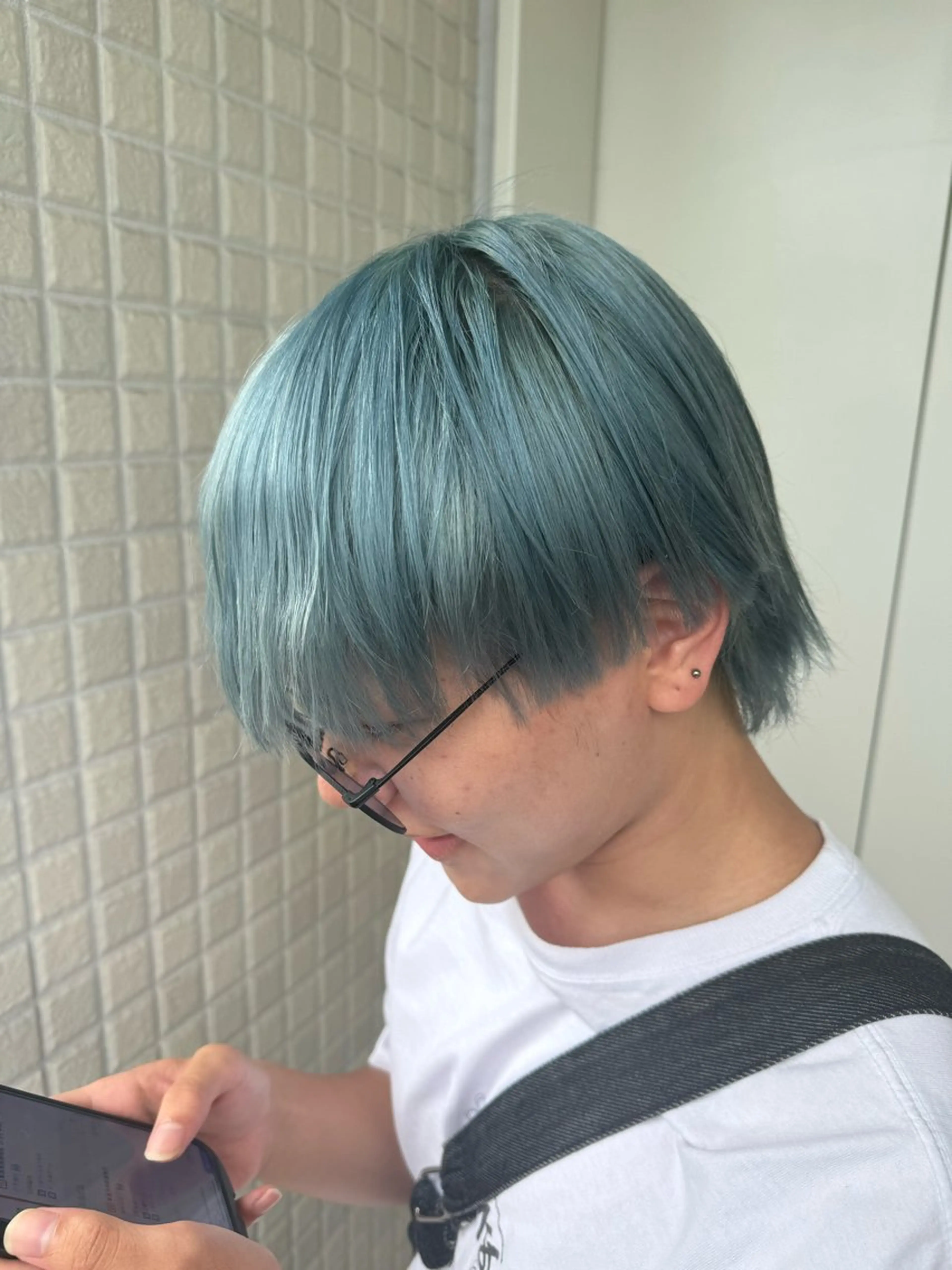 ミディアム カラー ブリーチ 縮毛矯正/エクステ ヘアアレンジ/ひふみのヘアスタイル