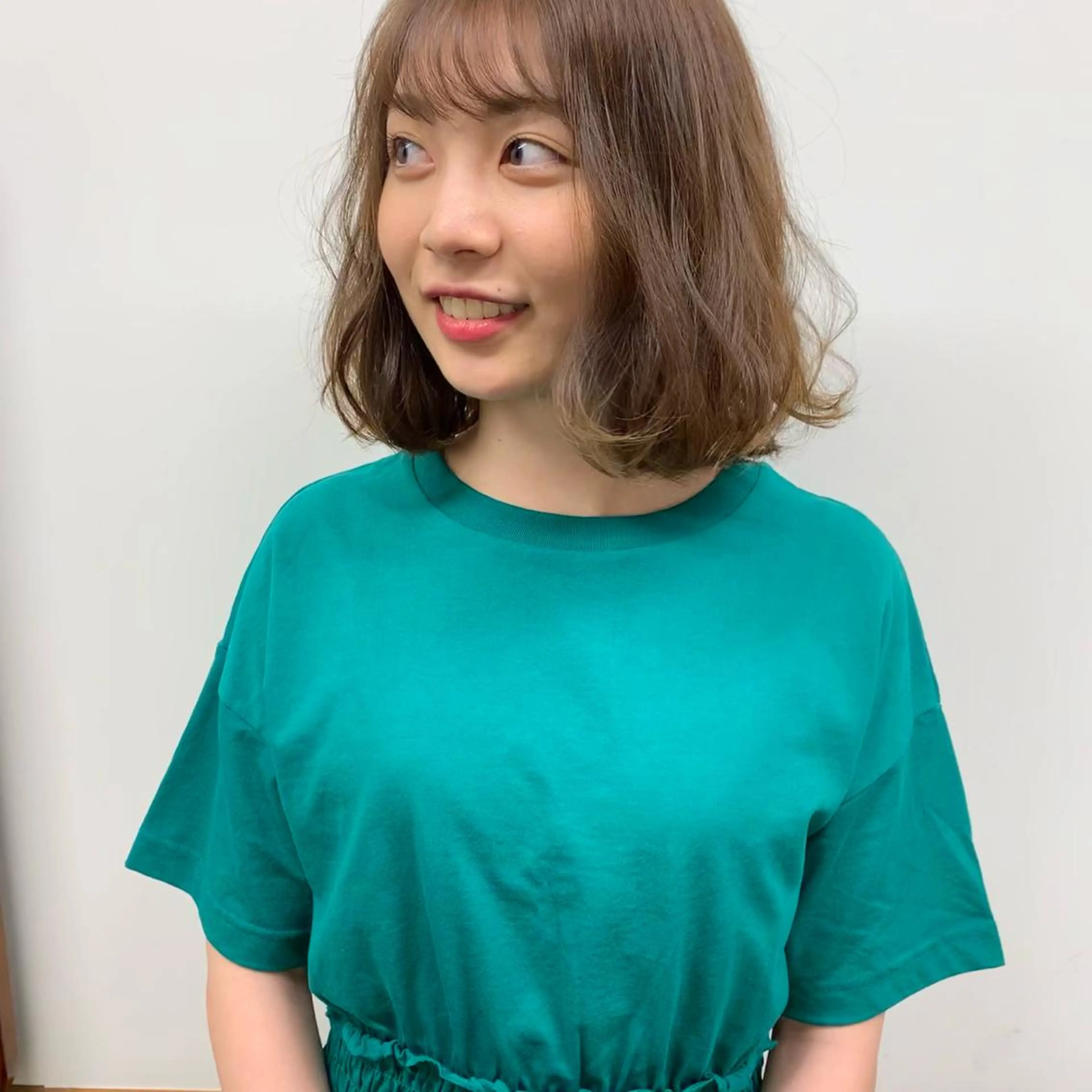 ミディアム Ririkoボブ 透明感カラー🤍のヘアスタイル