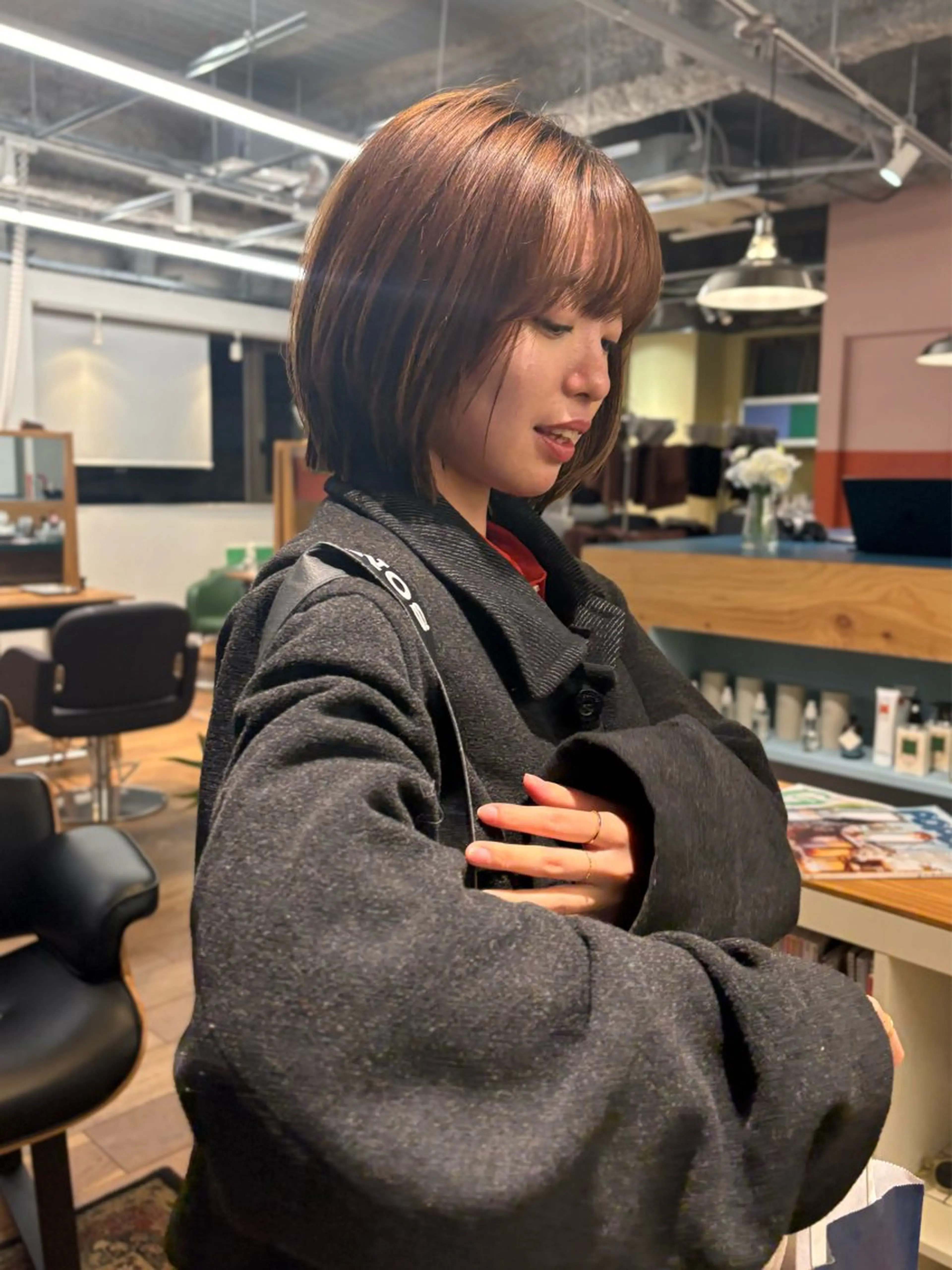 ショート ボブレイヤー ボブ レイヤーカット ami /yuutenjiのヘアスタイル