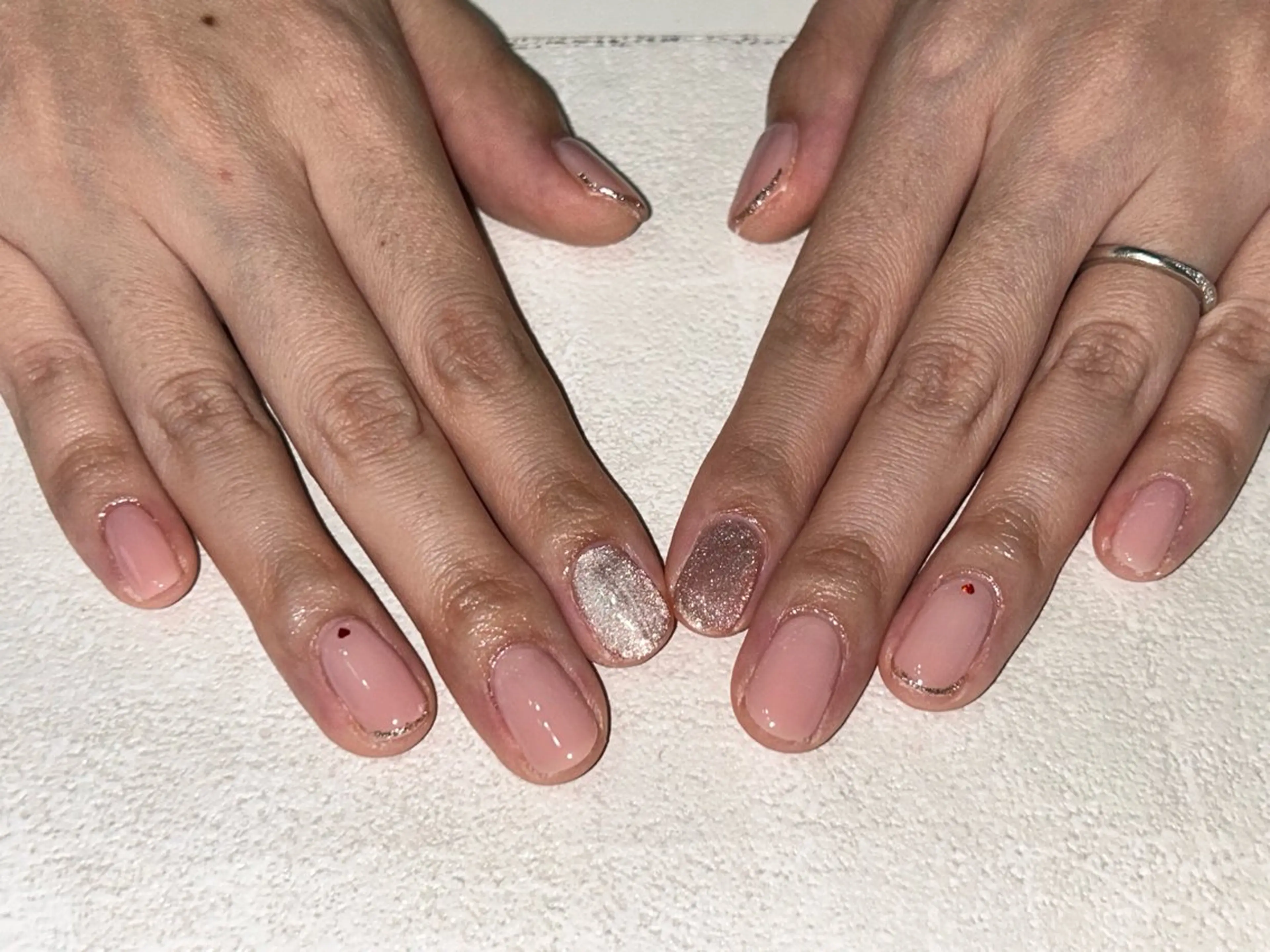 ネイル オーロラネイル 桜ネイル フラワーネイル フットネイル フレンチネイル ハンドネイル kikinail 溝の口のネイルデザイン