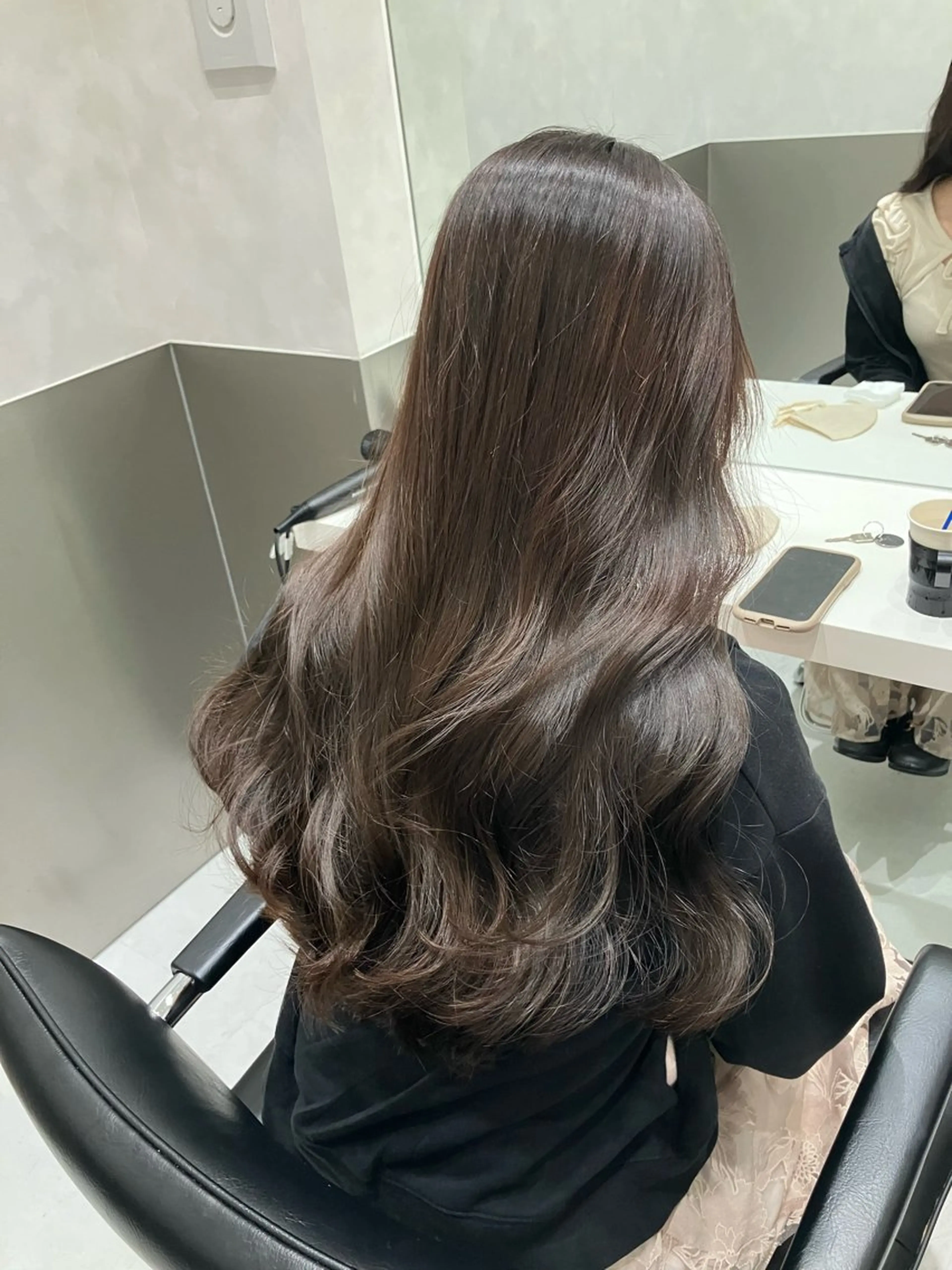 ロング カラー カット ヘアカラー トリートメント 💖ブリーチなし透明 感💖ASAHIのヘアスタイル