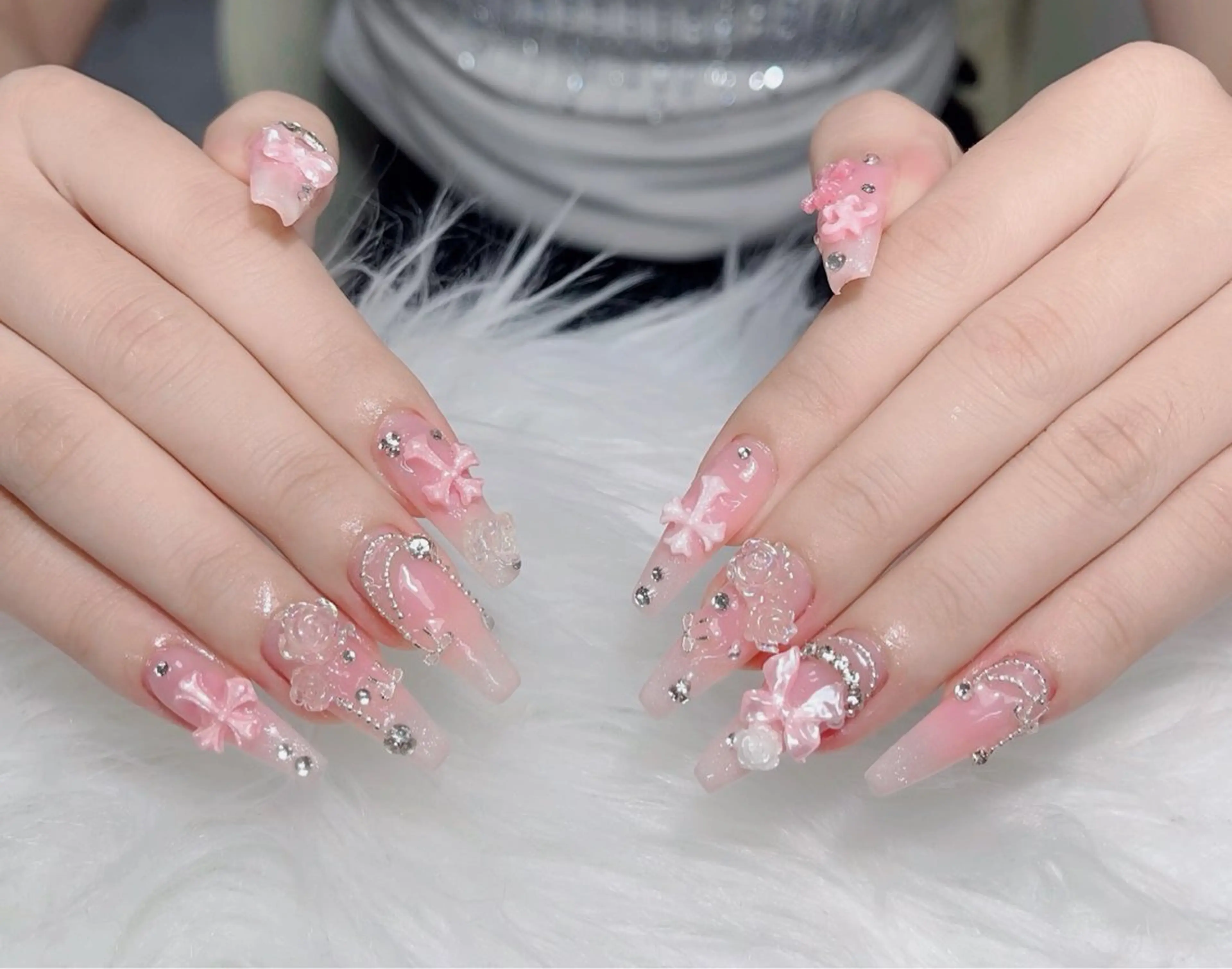 ネイル アートネイル フレンチネイル ジェルネイル 韓国ネイル マグネットネイル Lenie Nail Salonのネイルデザイン