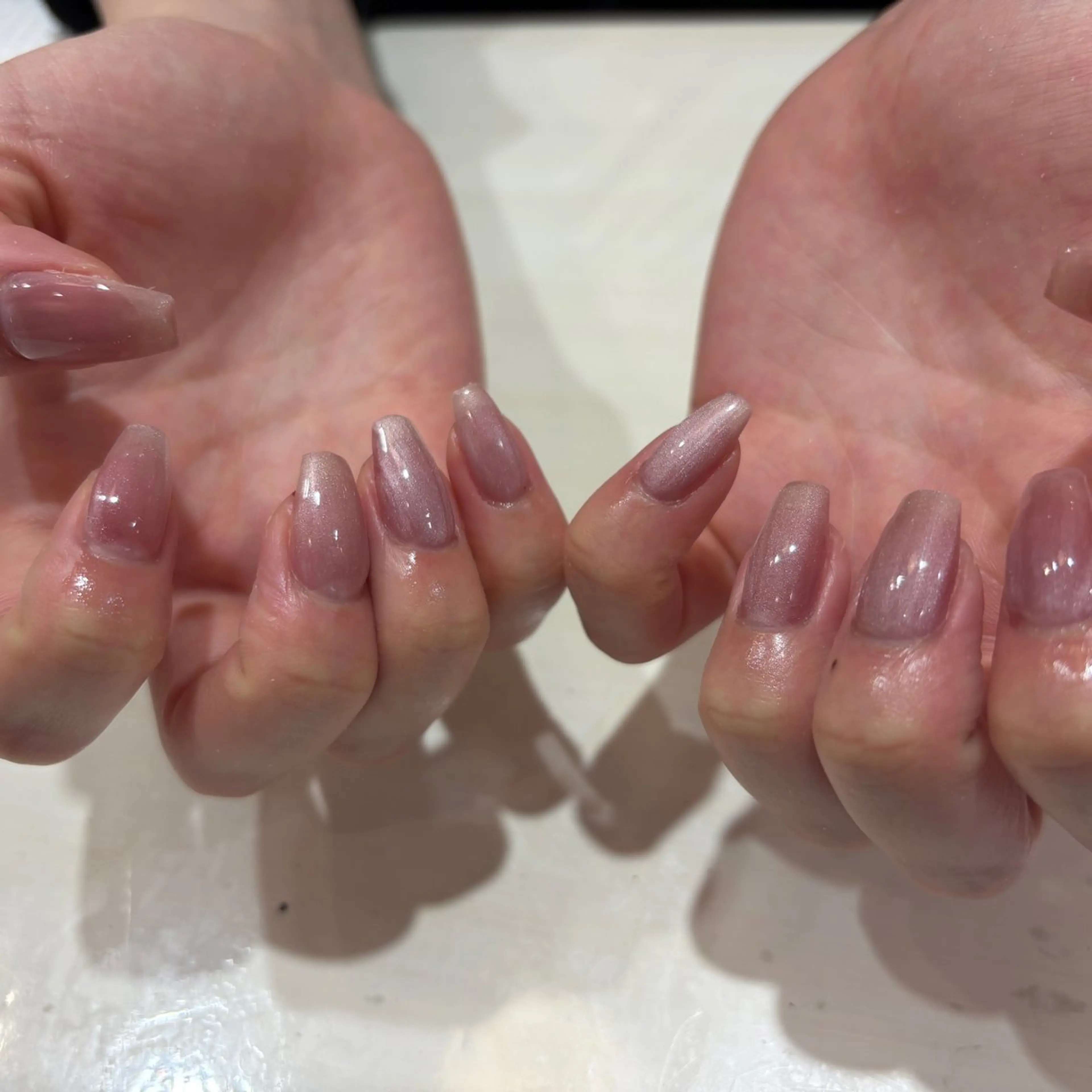ネイル マグネットネイル マグネットワンカラー ワンカラーネイル ハンドネイル She nail Ayakaのネイルデザイン