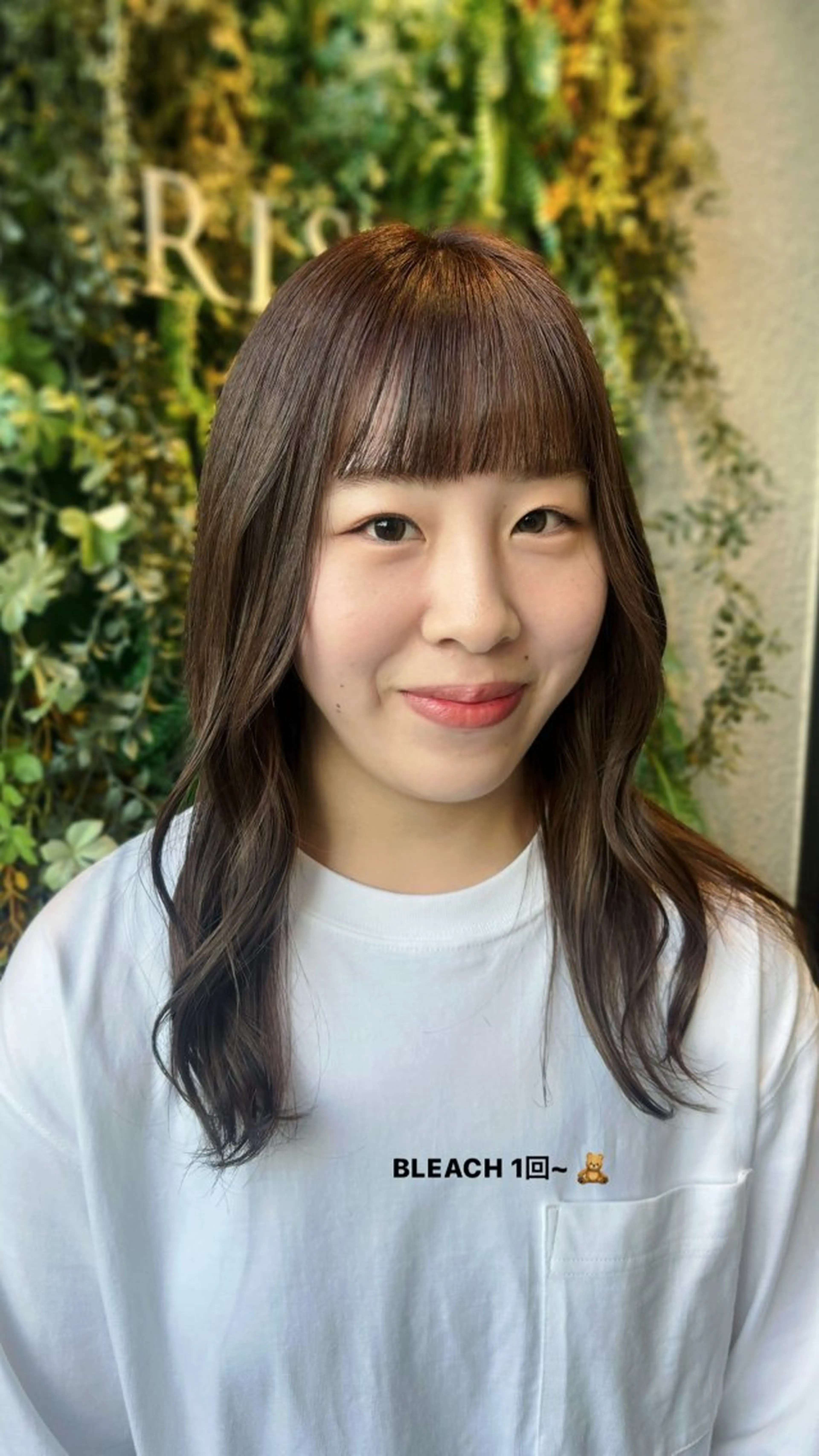 セミロング ヘアカラー 🪽ナチュラルヘア＊ 大下唯奈🪽🫧のヘアスタイル