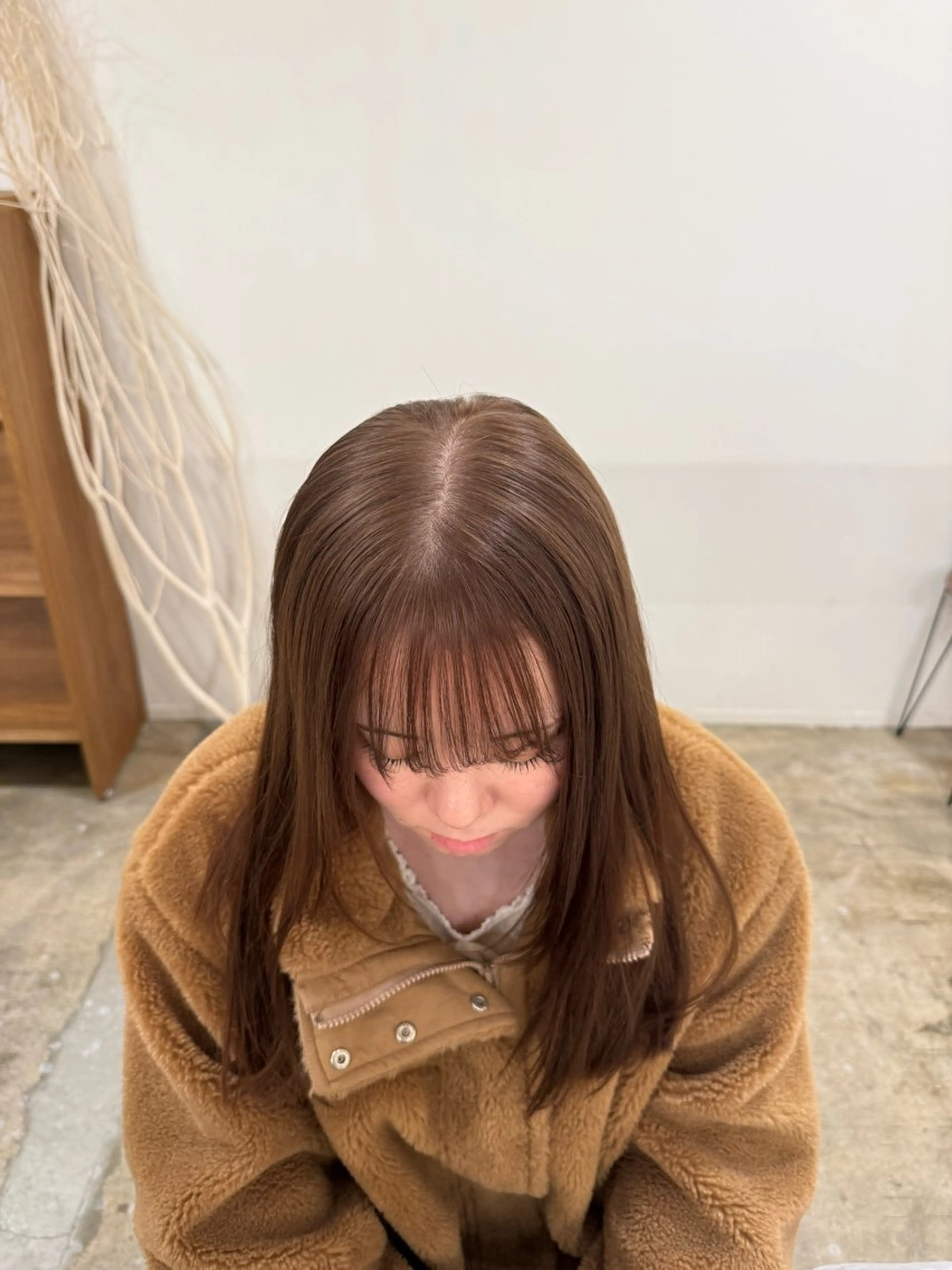 セミロング カラー ベージュカラー ブリーチ ダブルカラー ブリーチなしカラー カット ヘアカラー eclat hair's BEAU group所属・吉川 莉央のヘアスタイル