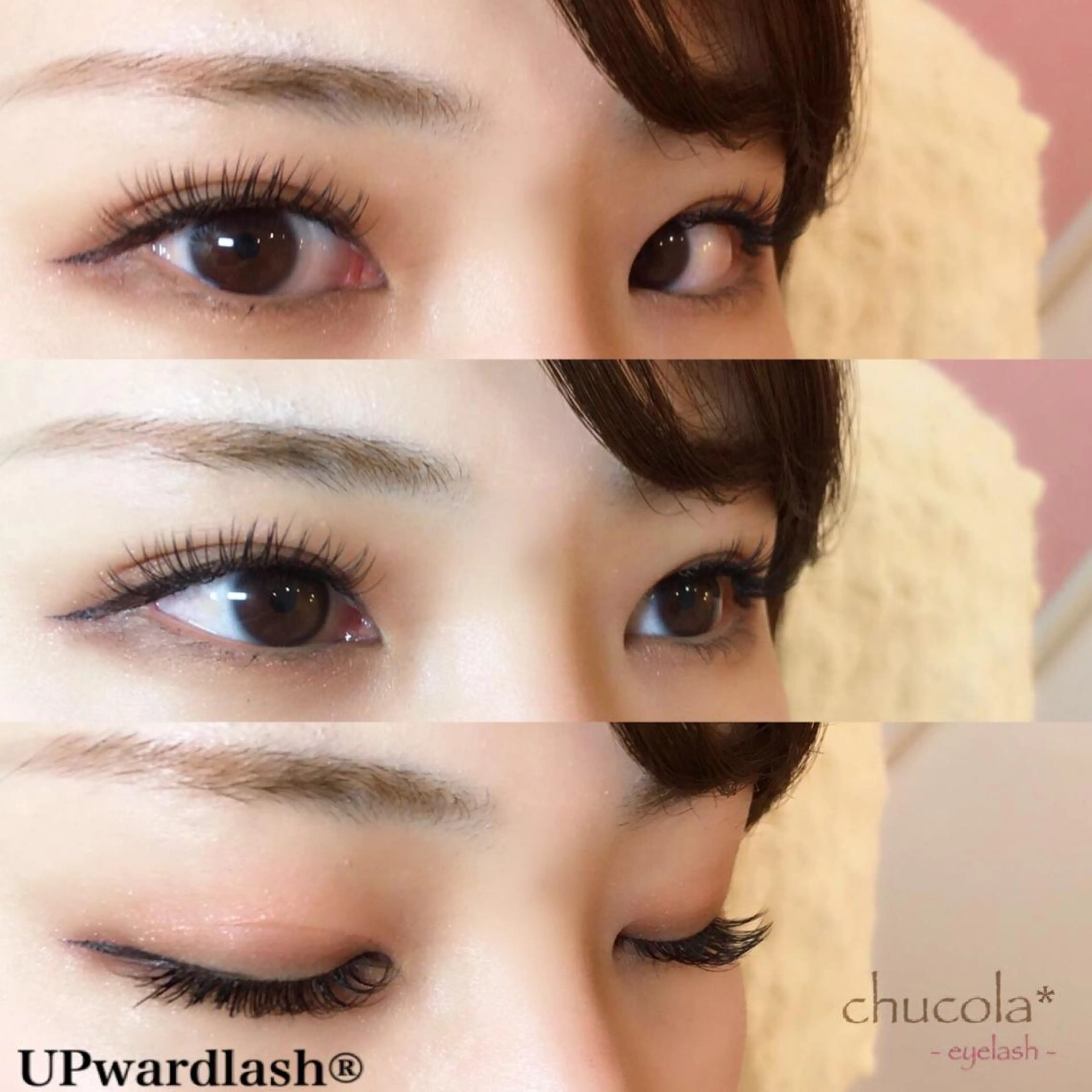 マツエク・マツパ Cカール フラットラッシュ ゴージャス Jカール アップワードラッシュ chucola *のマツエク・マツパデザイン