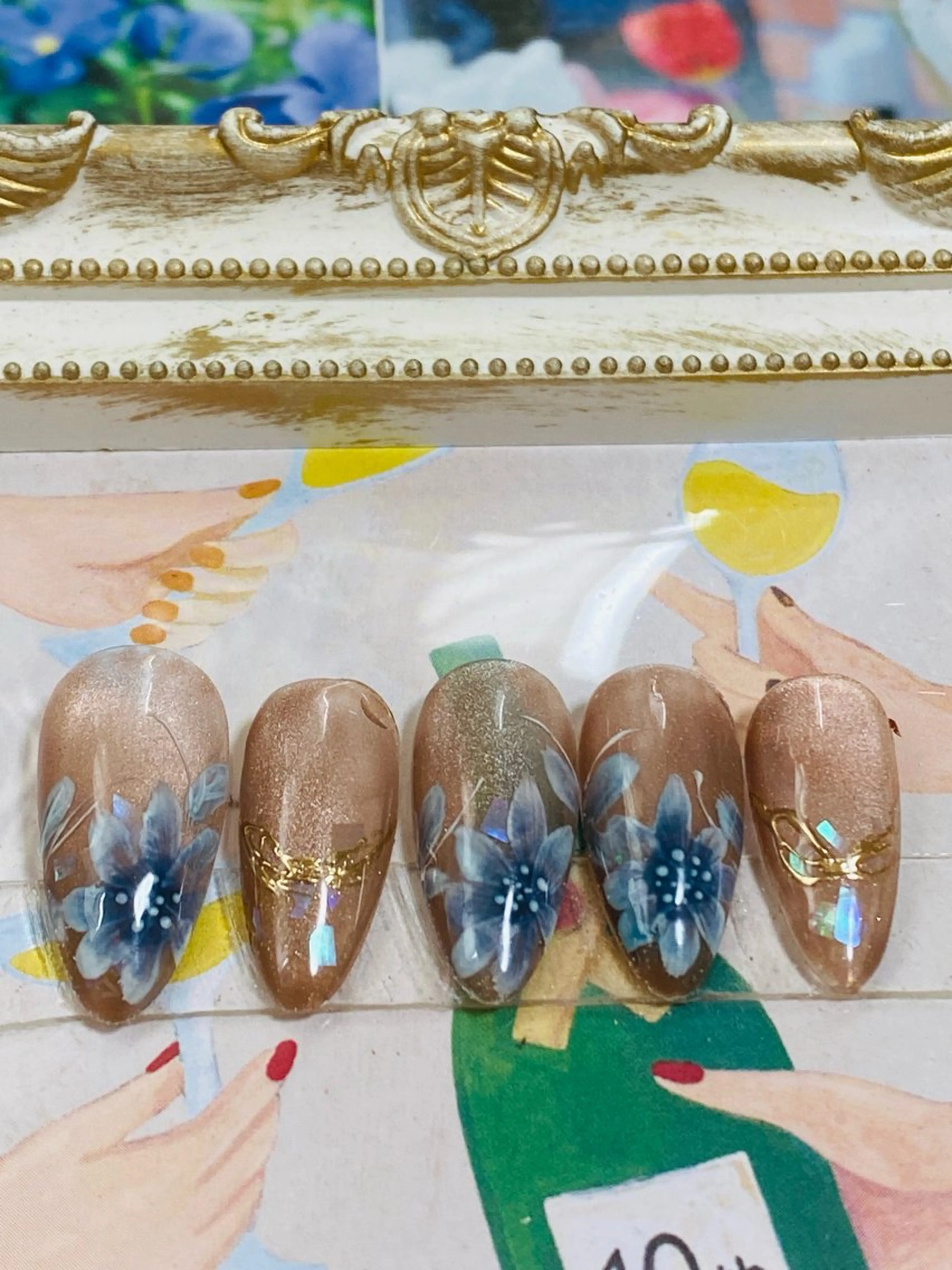 ネイル アートネイル フラワーネイル 自宅ネイルサロン ♦️nuance♦️のネイルデザイン