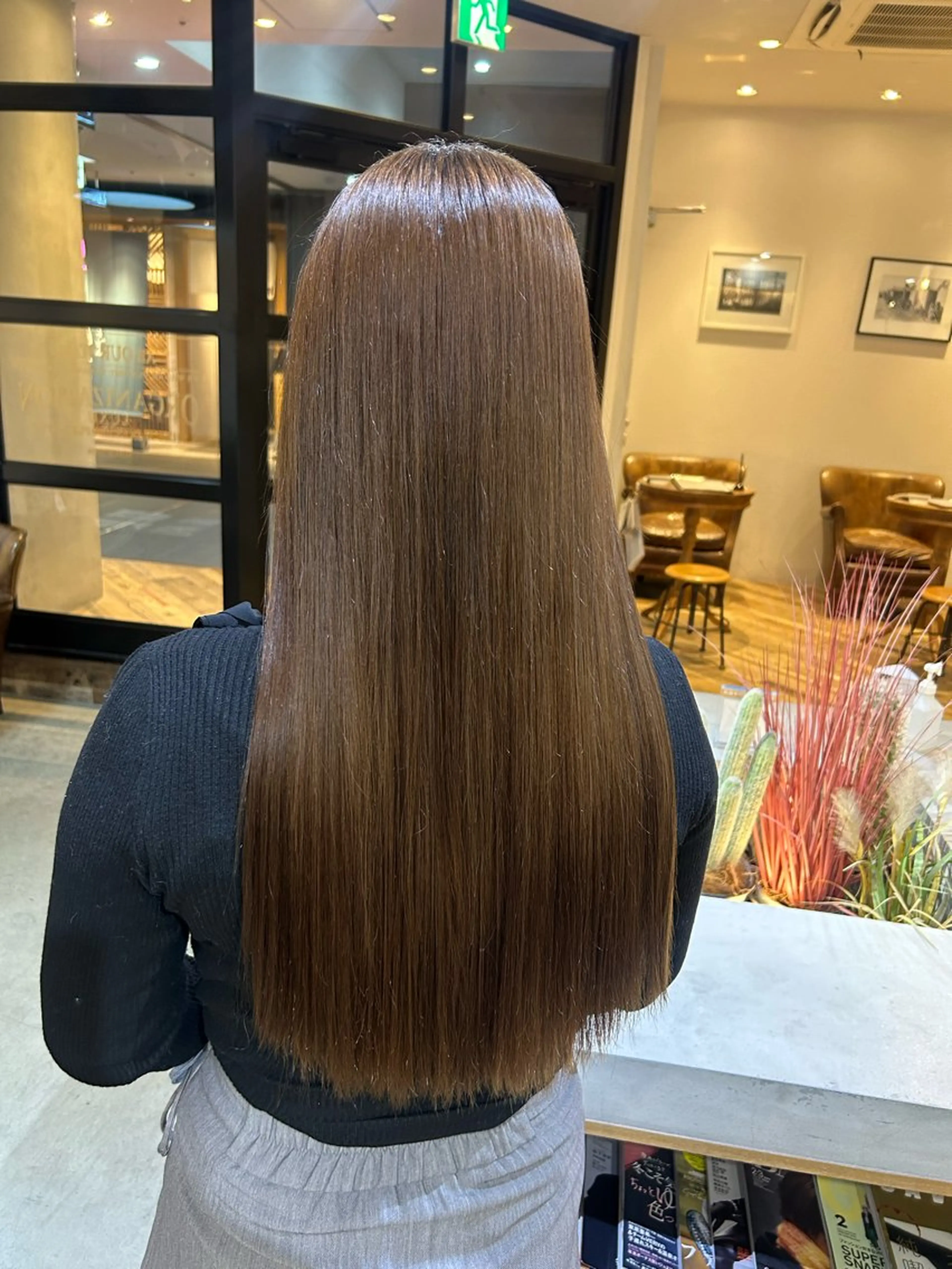 ロング 酸性ストレート パーマ 縮毛矯正 トリートメント 艶髪/髪質改善 yukaのヘアスタイル