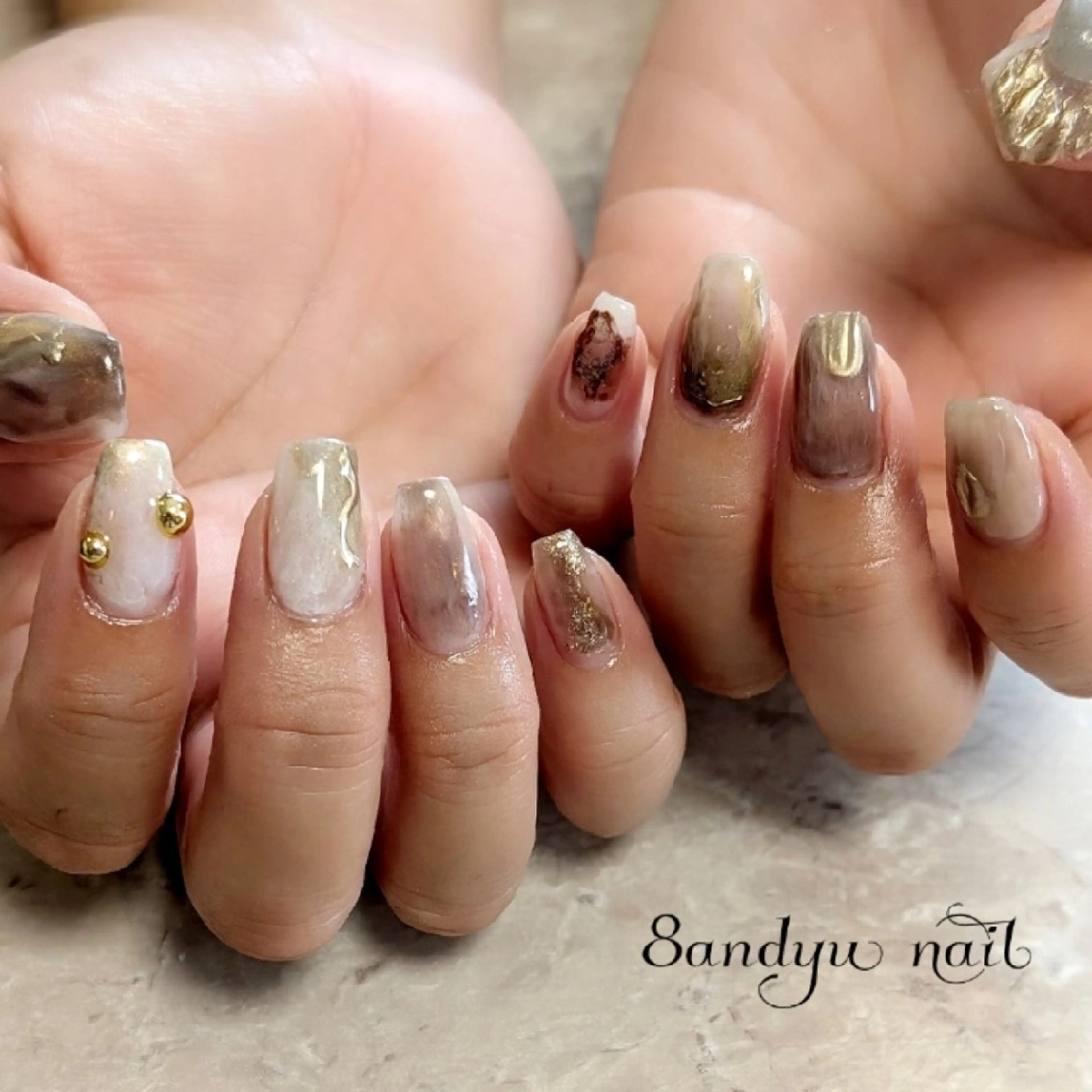 ネイル アートネイル ニュアンスネイル 8andyu nail♡のネイルデザイン
