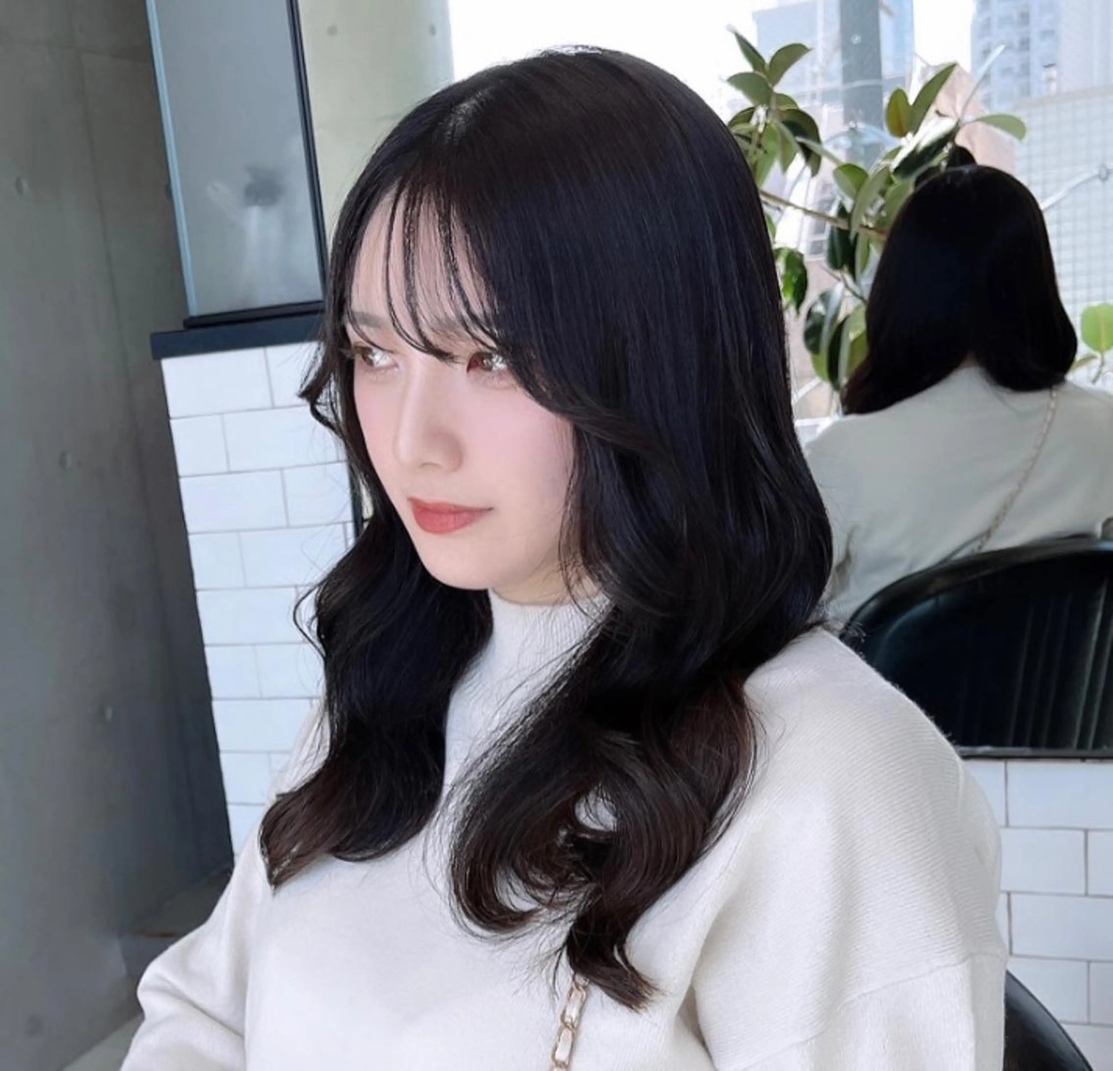 ミディアム カット ヘアカラー トリートメント 🌫️大人韓国ヘア 🌫️naoyaのヘアスタイル