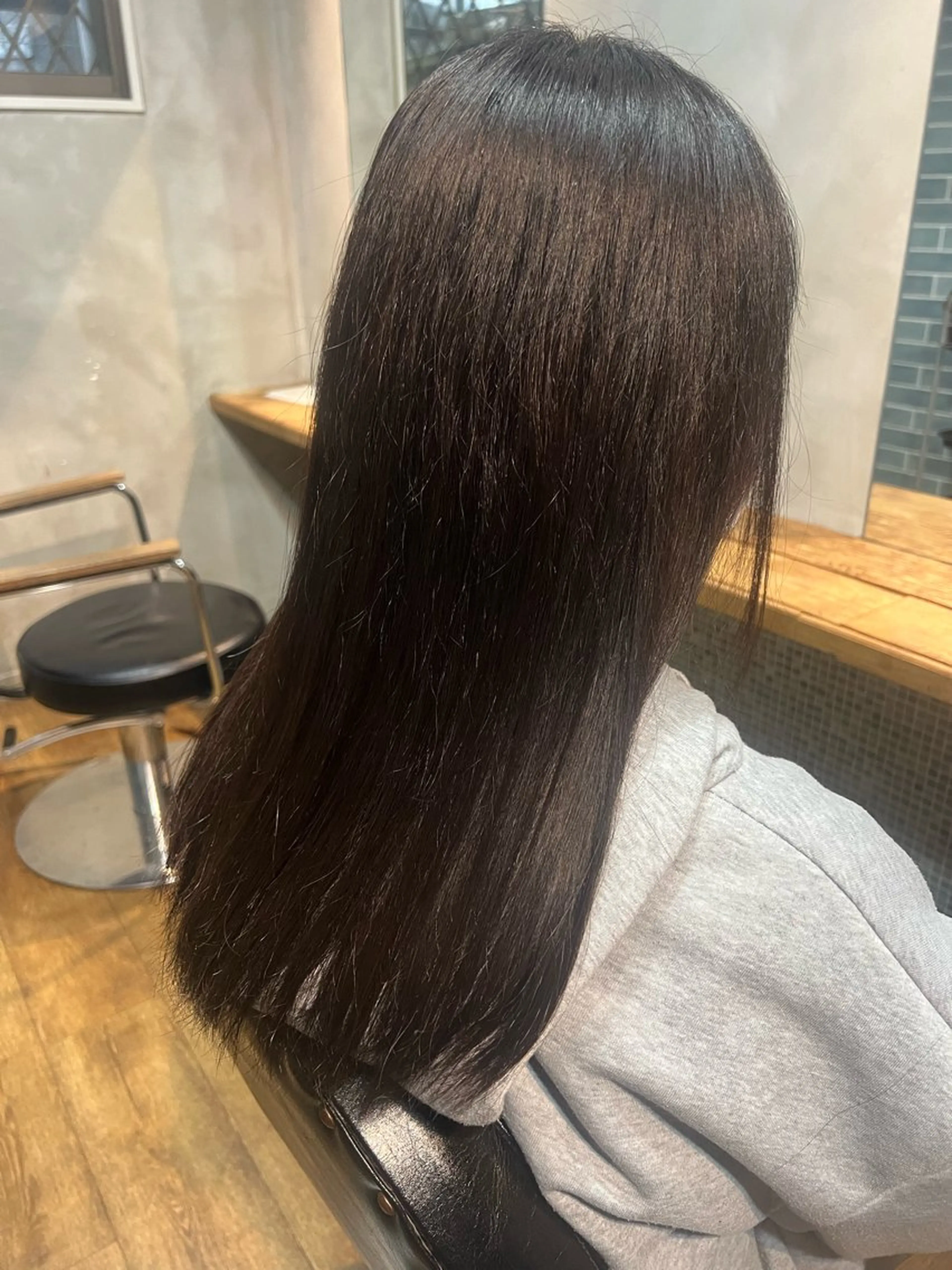 セミロング 縮毛矯正 カット 縮毛矯正 脇山 真生のヘアスタイル