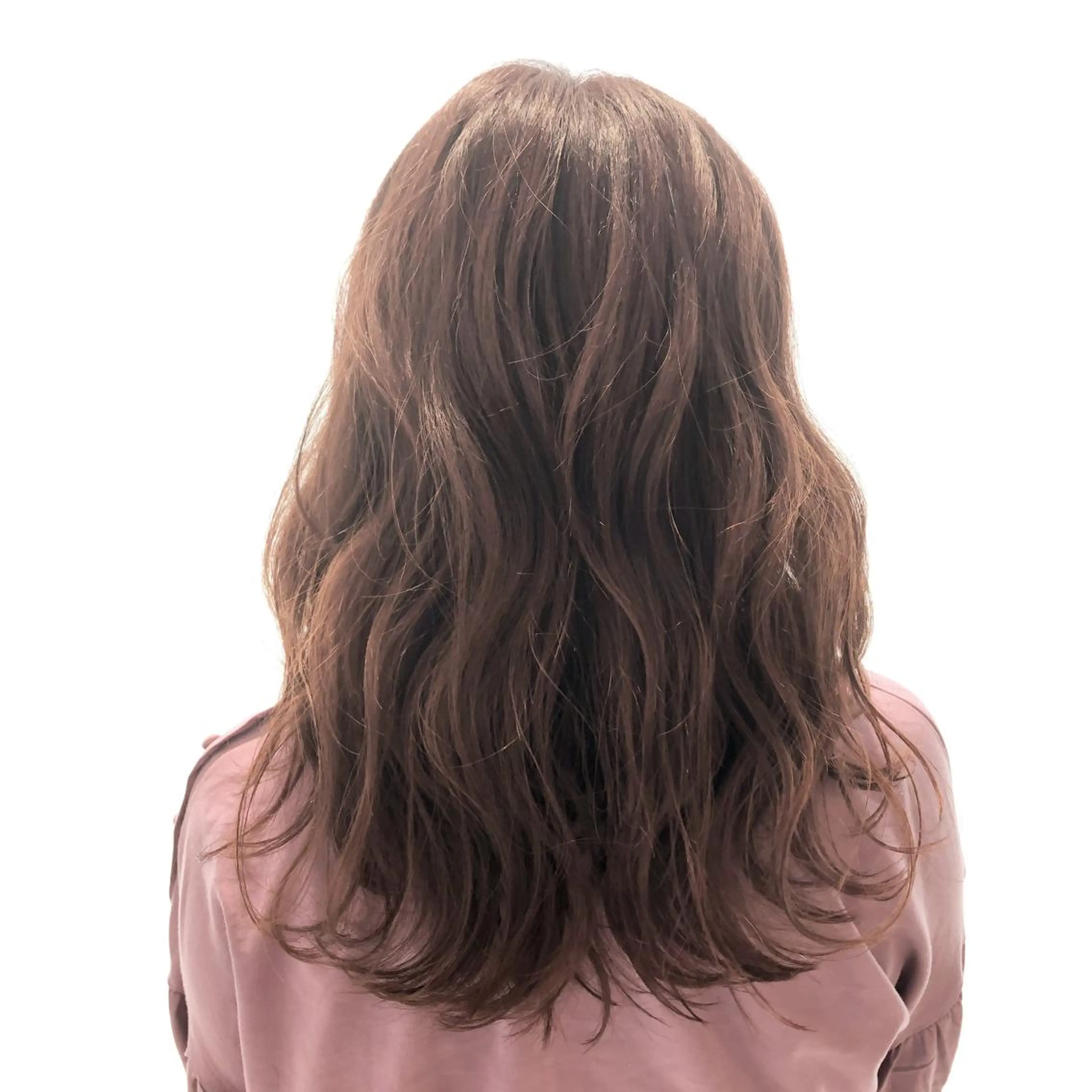 ミディアム カラー ピンクカラー アンドウ ユウ/ レイヤーカット/韓国のヘアスタイル