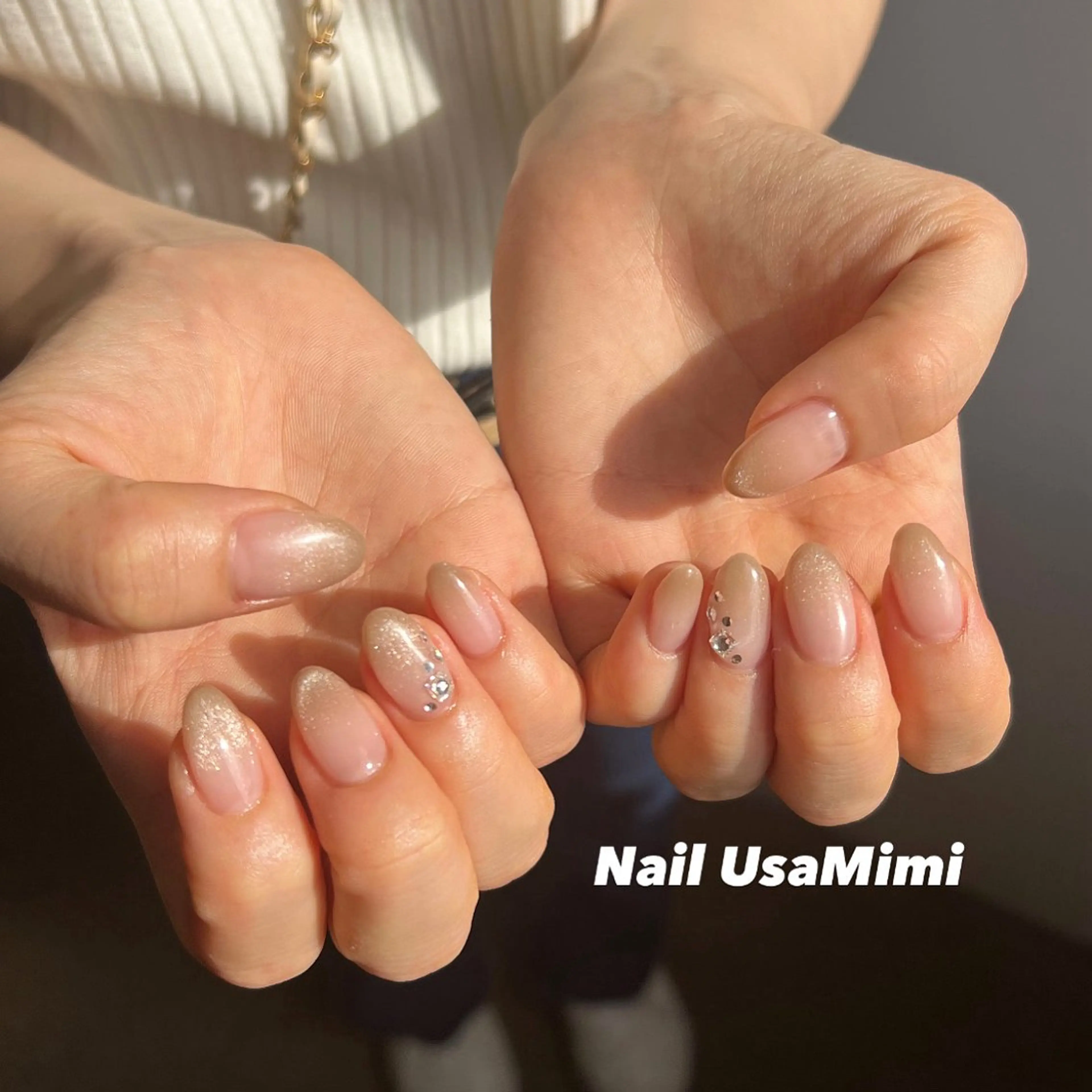 ネイル フットネイル ジェルネイル マグネットネイル 持ち込み ニュアンスネイル ハンドネイル 本町NailUsa Mimi RIKOのネイルデザイン