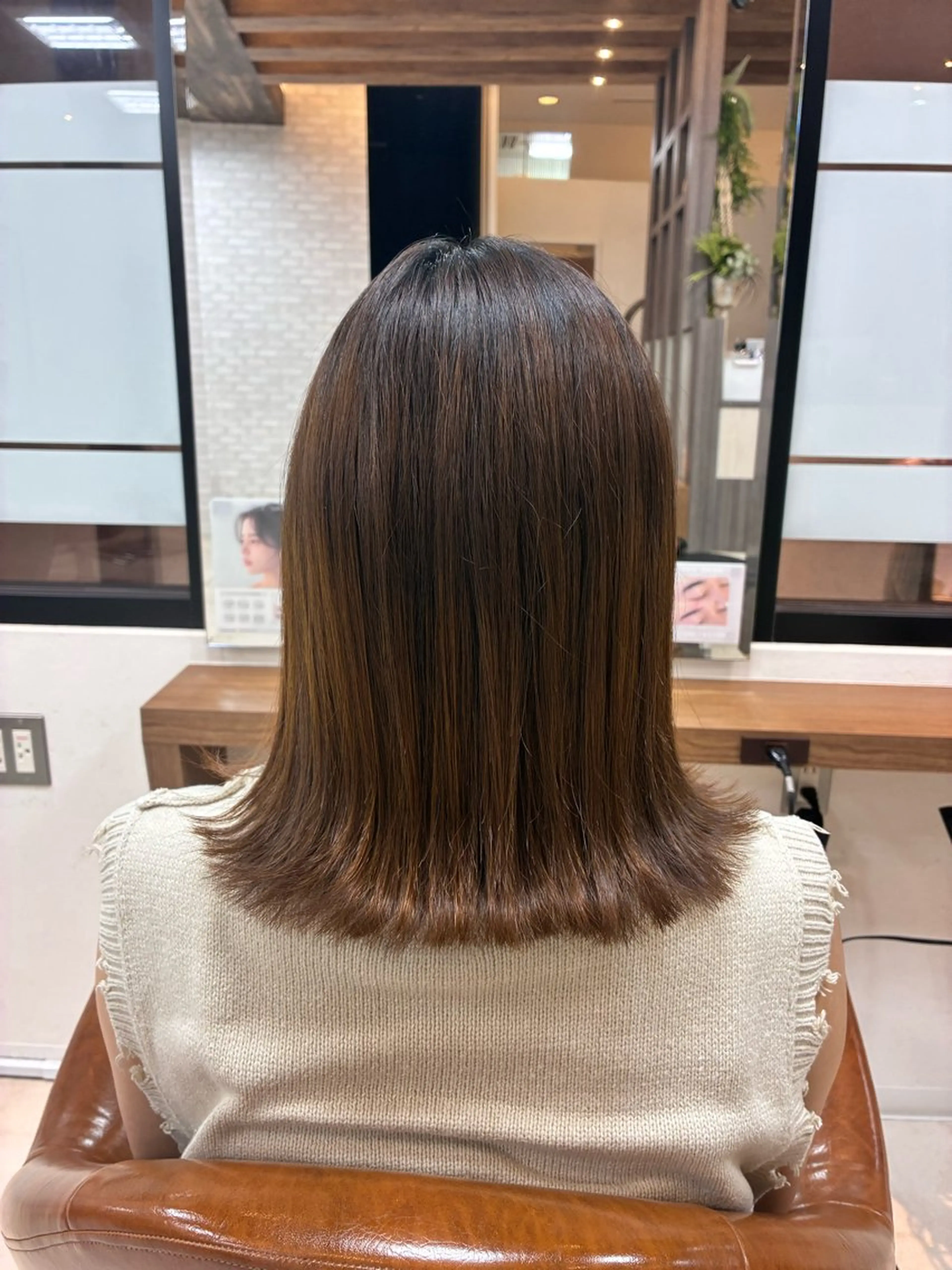 ミディアム 髪質改善/ブラック ヘア/リンのヘアスタイル