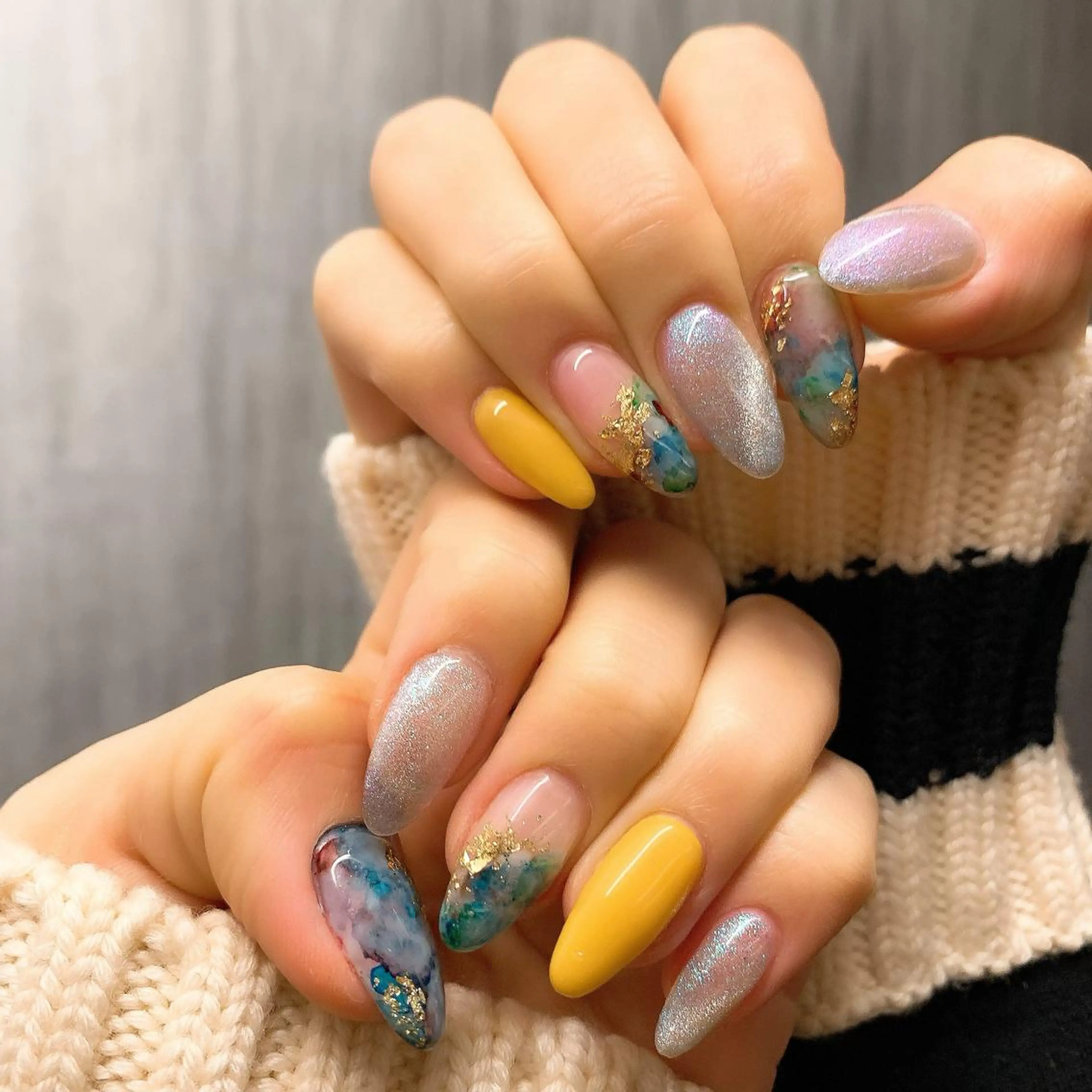 ネイル アートネイル ニュアンスネイル ハンドネイル vivi nailのネイルデザイン