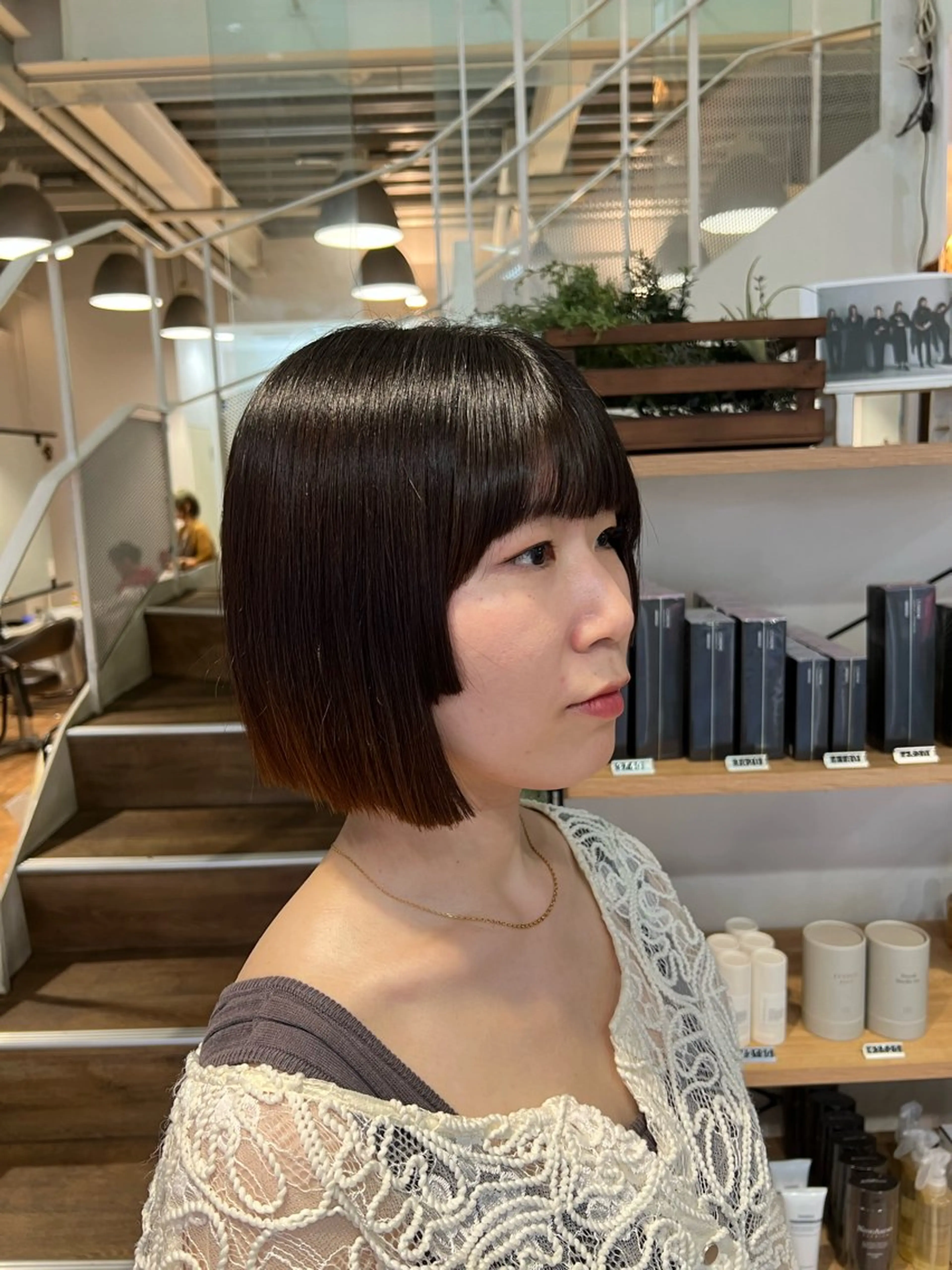 ミディアム カラー ボブ 姫カット カット ヘアカラー トリートメント インナーカラー♡ Nanakoのヘアスタイル