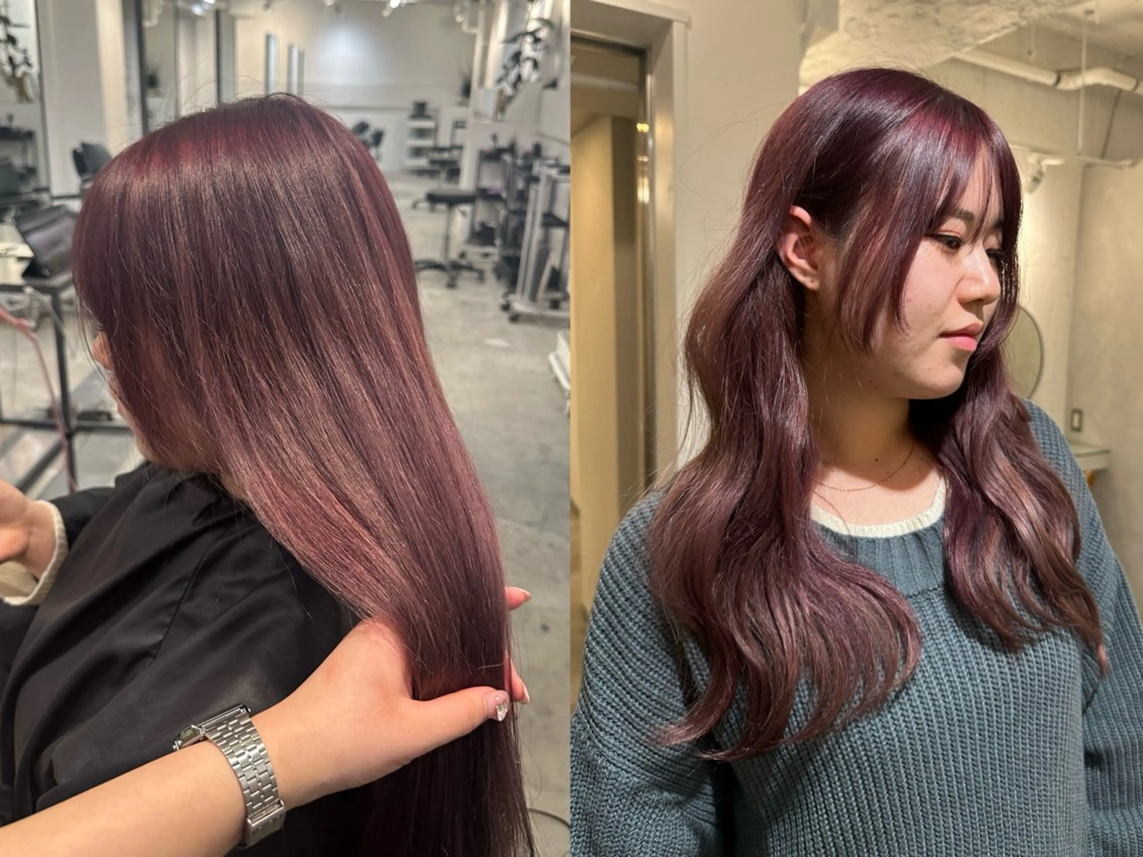 ロング カラー MOE レイヤー/新宿三丁目のヘアスタイル