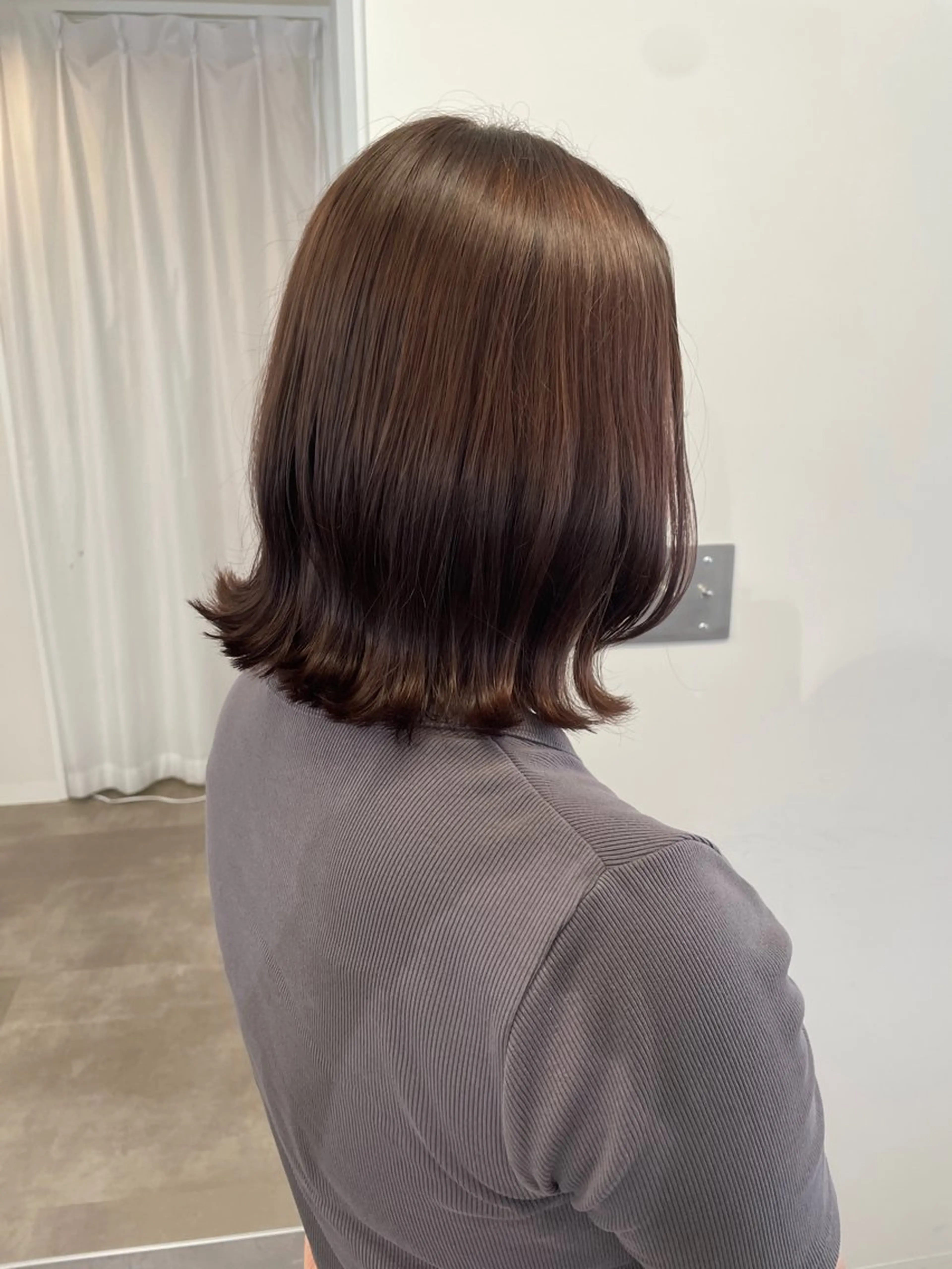 ミディアム カラー ベージュカラー ラベンダーカラー ラベンダーベージュ ボブ 🫧透明感カラー/ ボブ/小笠原汐海🪽のヘアスタイル