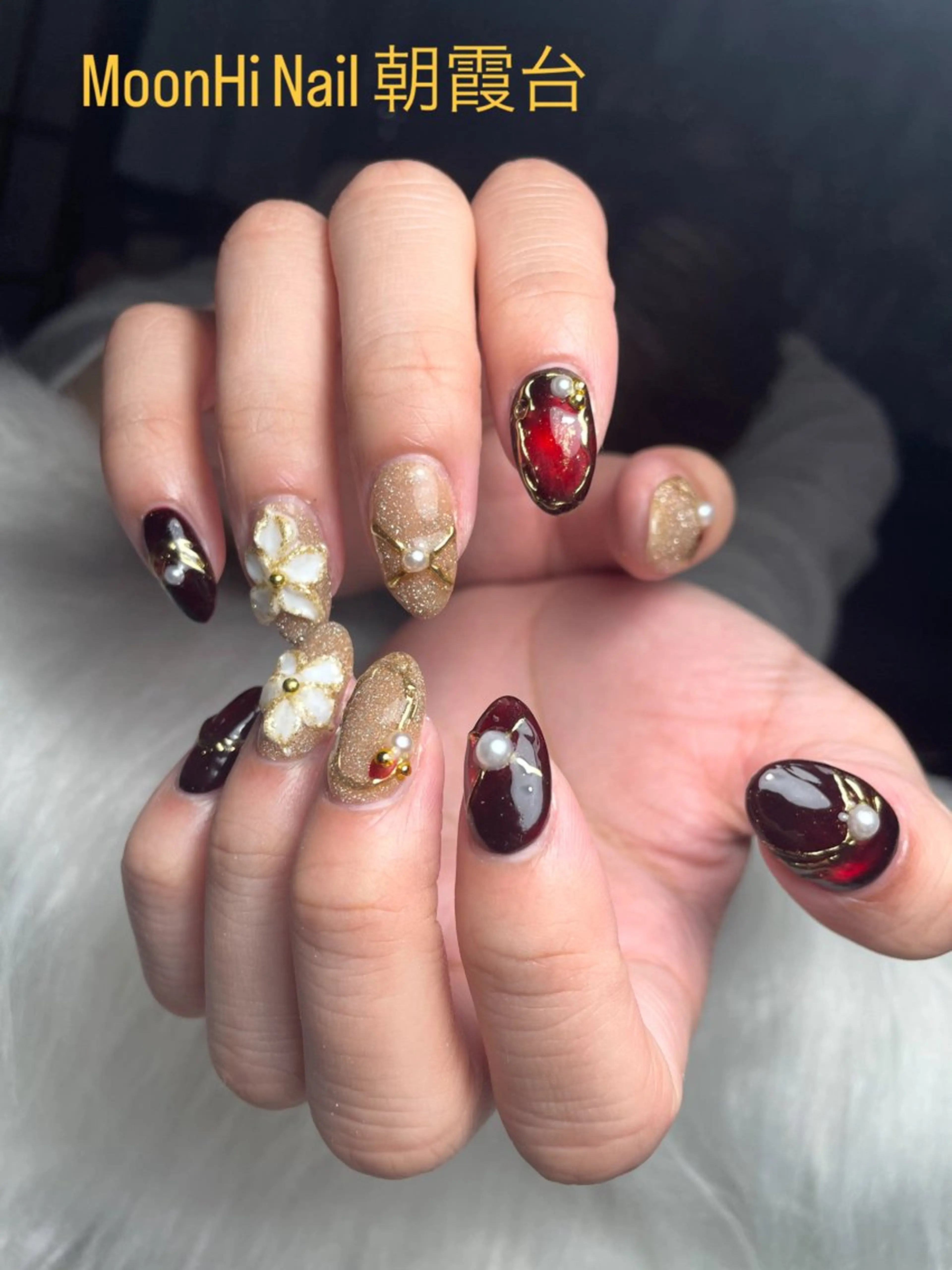 ネイル アートネイル 長さ出し ネイルチップ MoonHi Nail 朝霞台のネイルデザイン