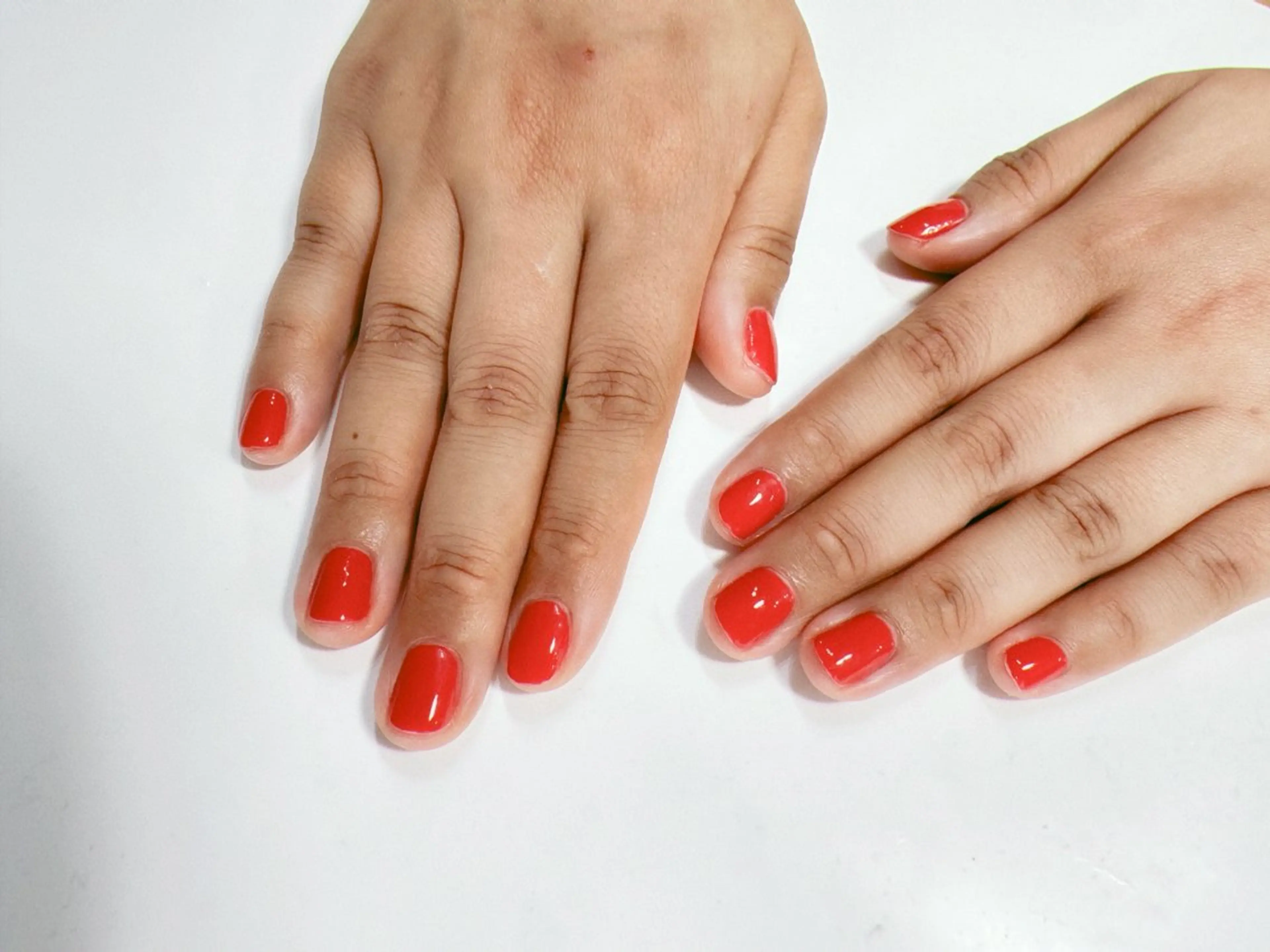 ネイル オレンジ ピンク 赤色 hiromi. ＊モデル募集＊のネイルデザイン