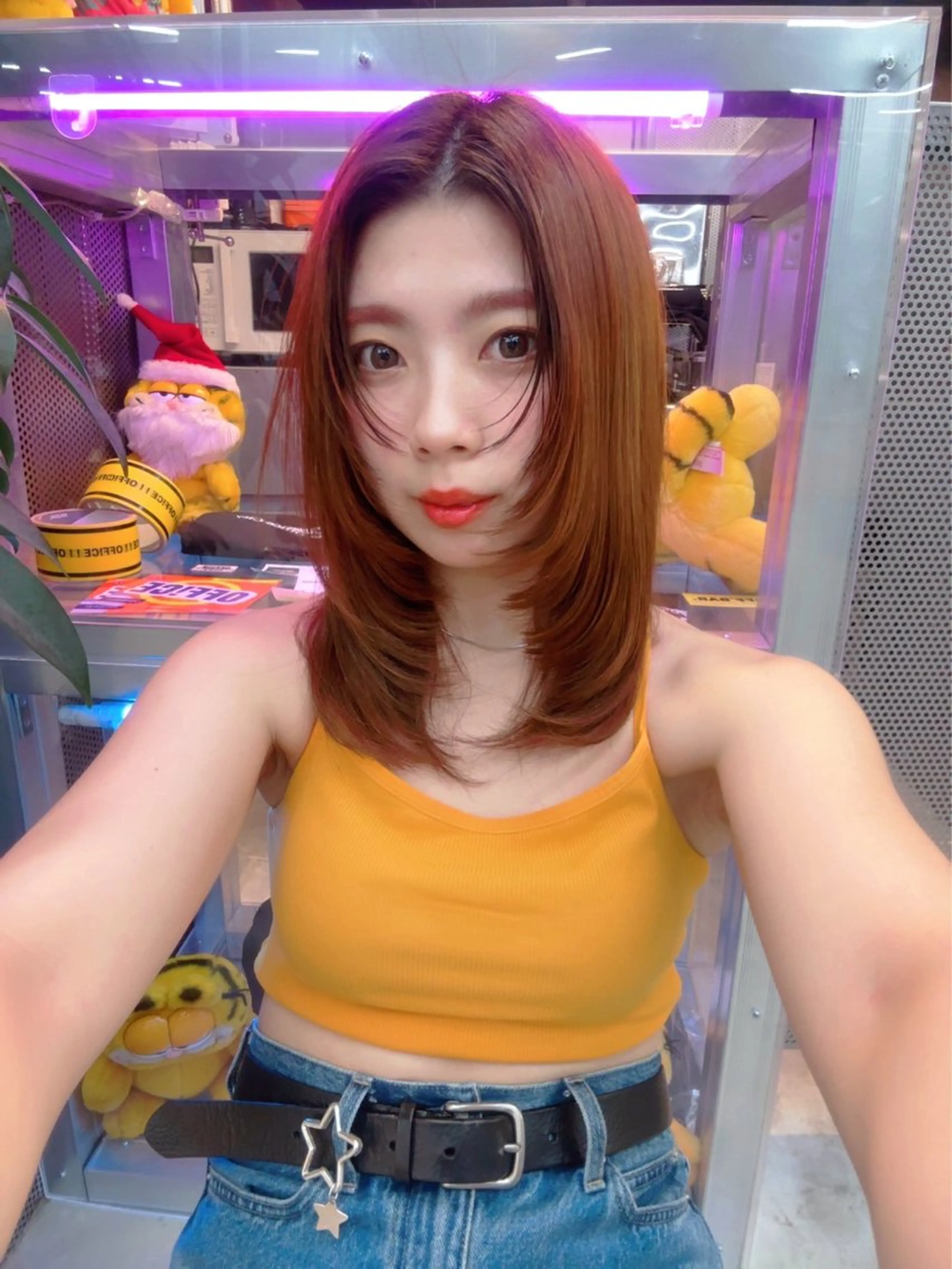 セミロング カラー カット ヘアカラー トリートメント 岡野 静華のヘアスタイル