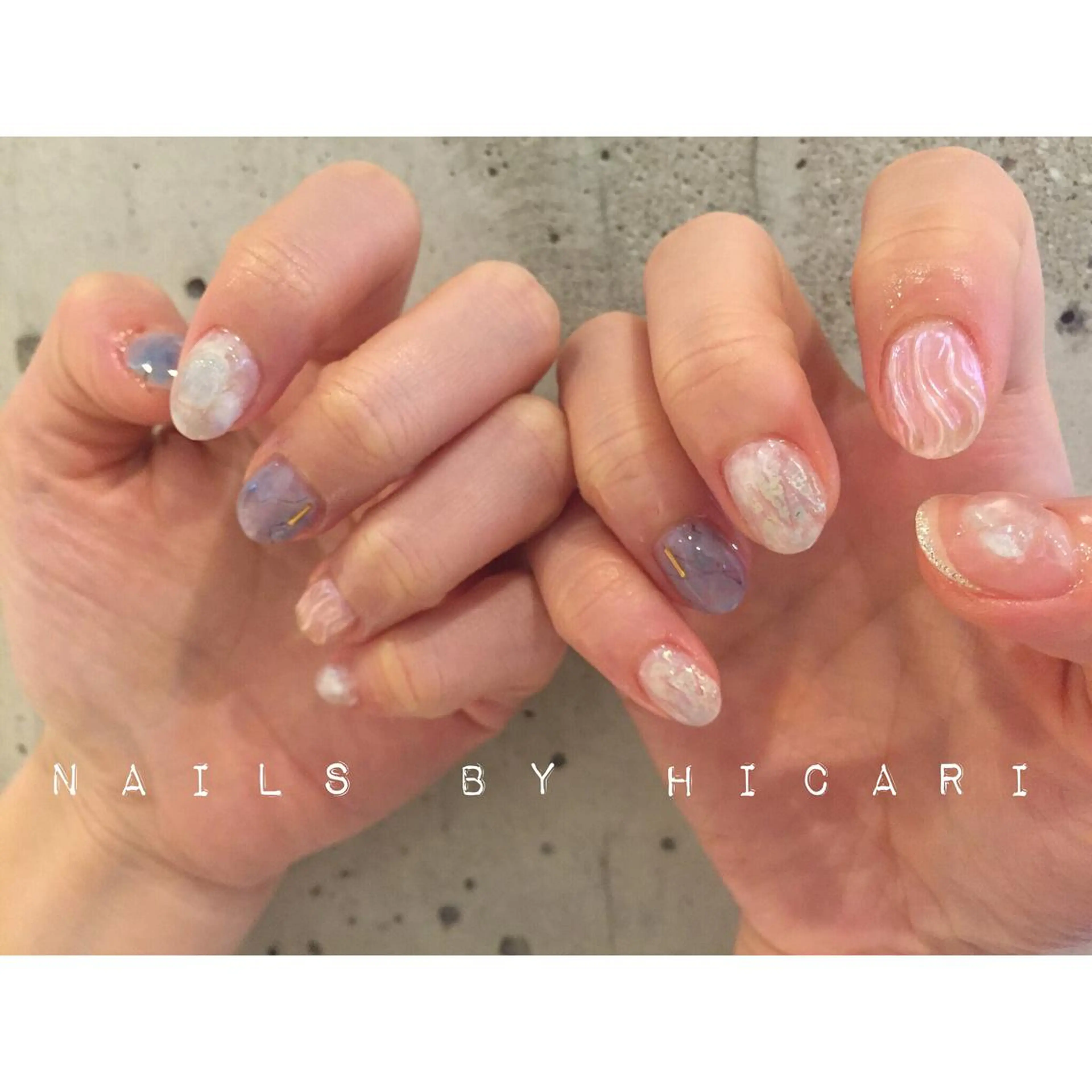 ショート カラー ネイル マツエク・マツパ ジェルネイル ニュアンスネイル パラジェル illum hicariのネイルデザイン