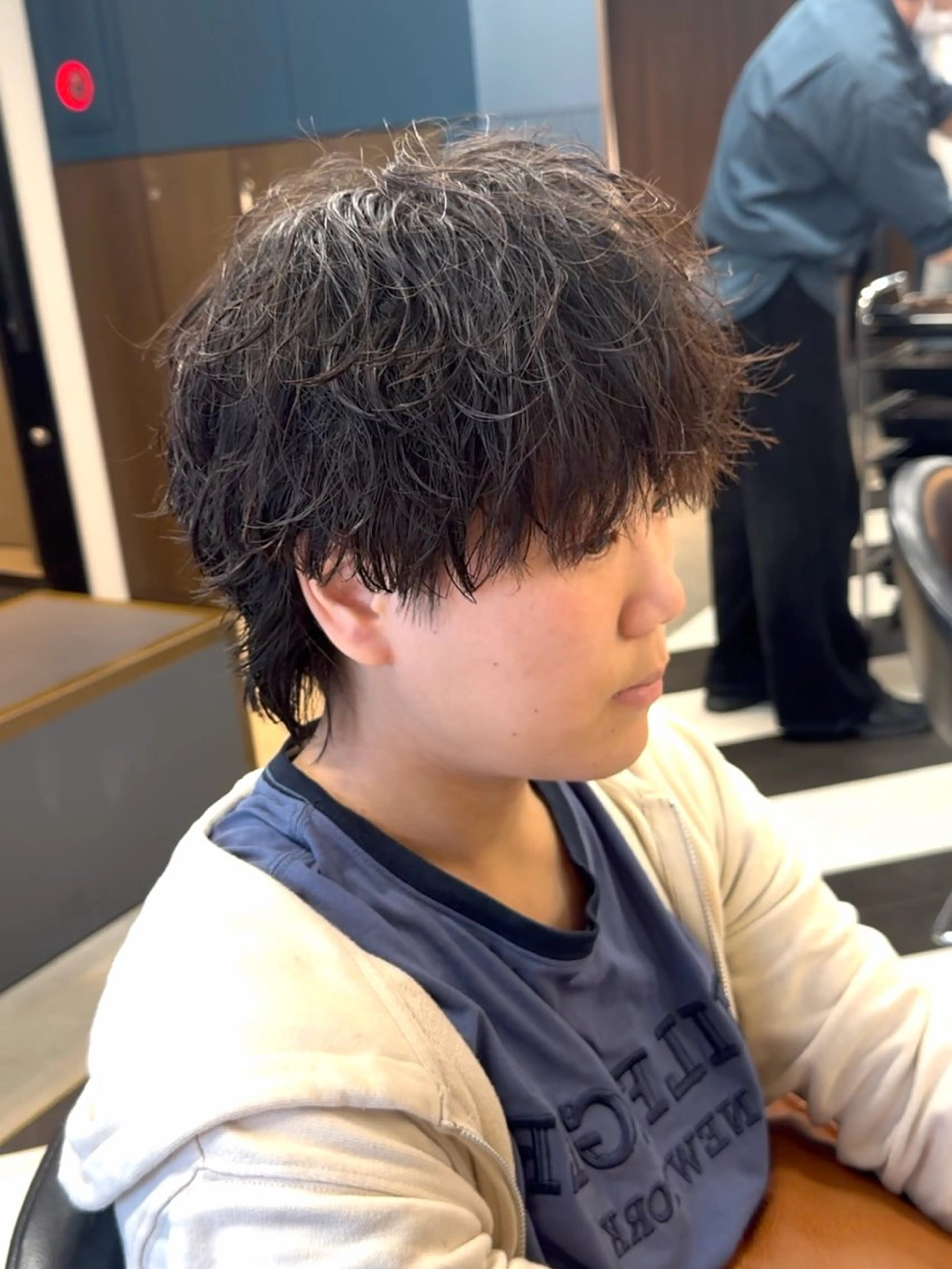 ミディアム カラー パーマ ヘアアレンジ メンズ 伊藤 陸のヘアスタイル