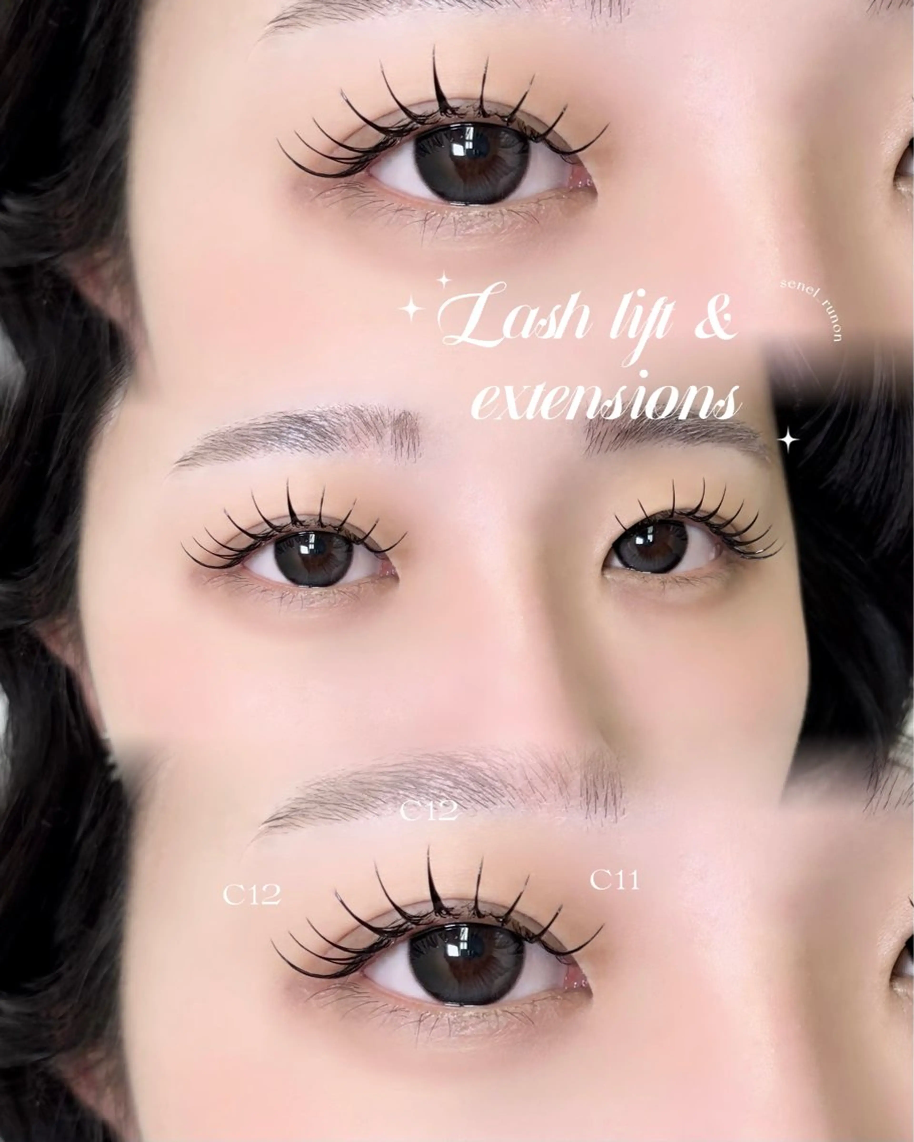 マツエク・マツパ マツエク RUNON 🎀 大阪福島 SeneLのマツエク・マツパデザイン