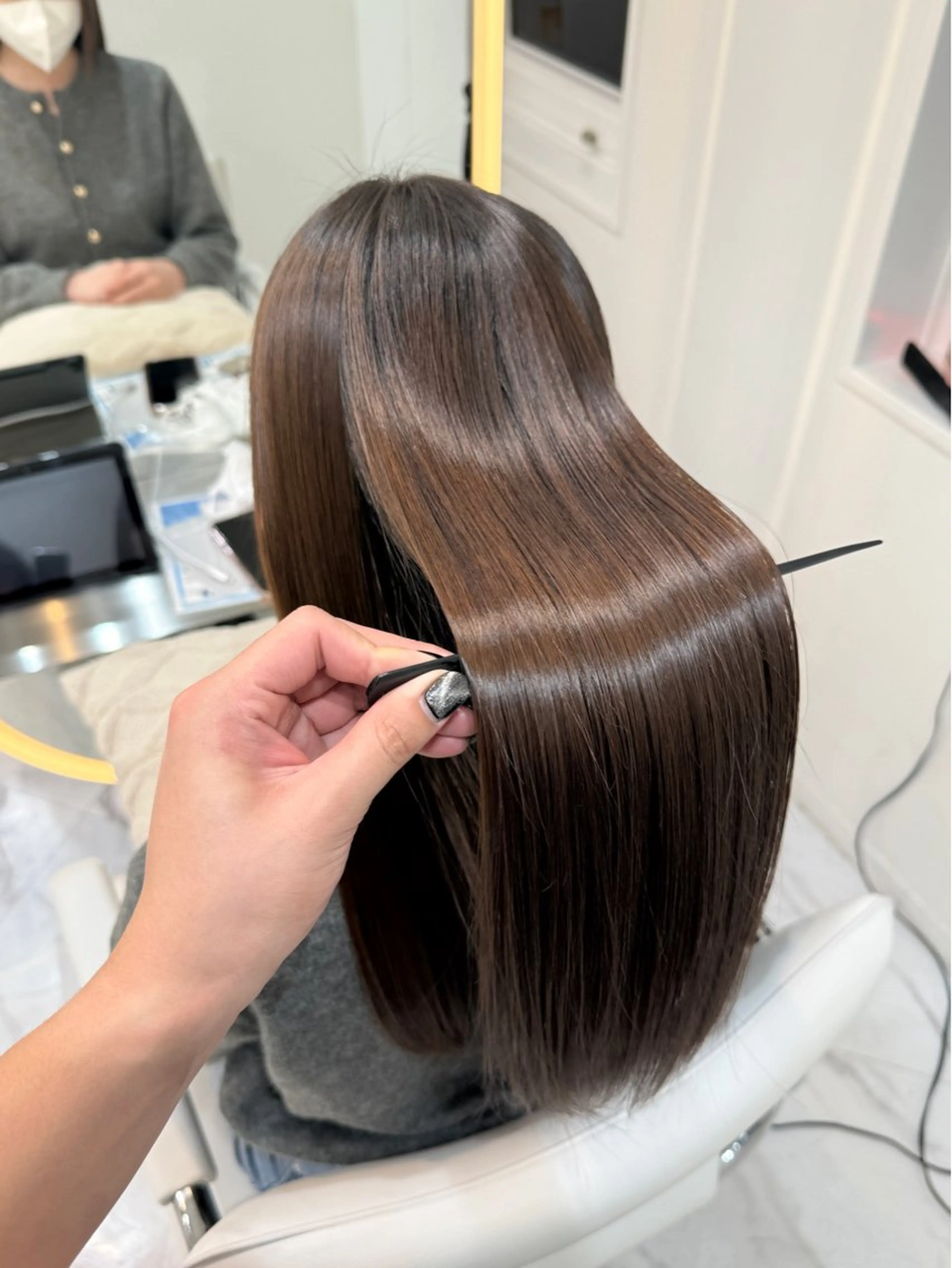 ロング カット ヘアカラー 縮毛矯正 松田 拓海のヘアスタイル