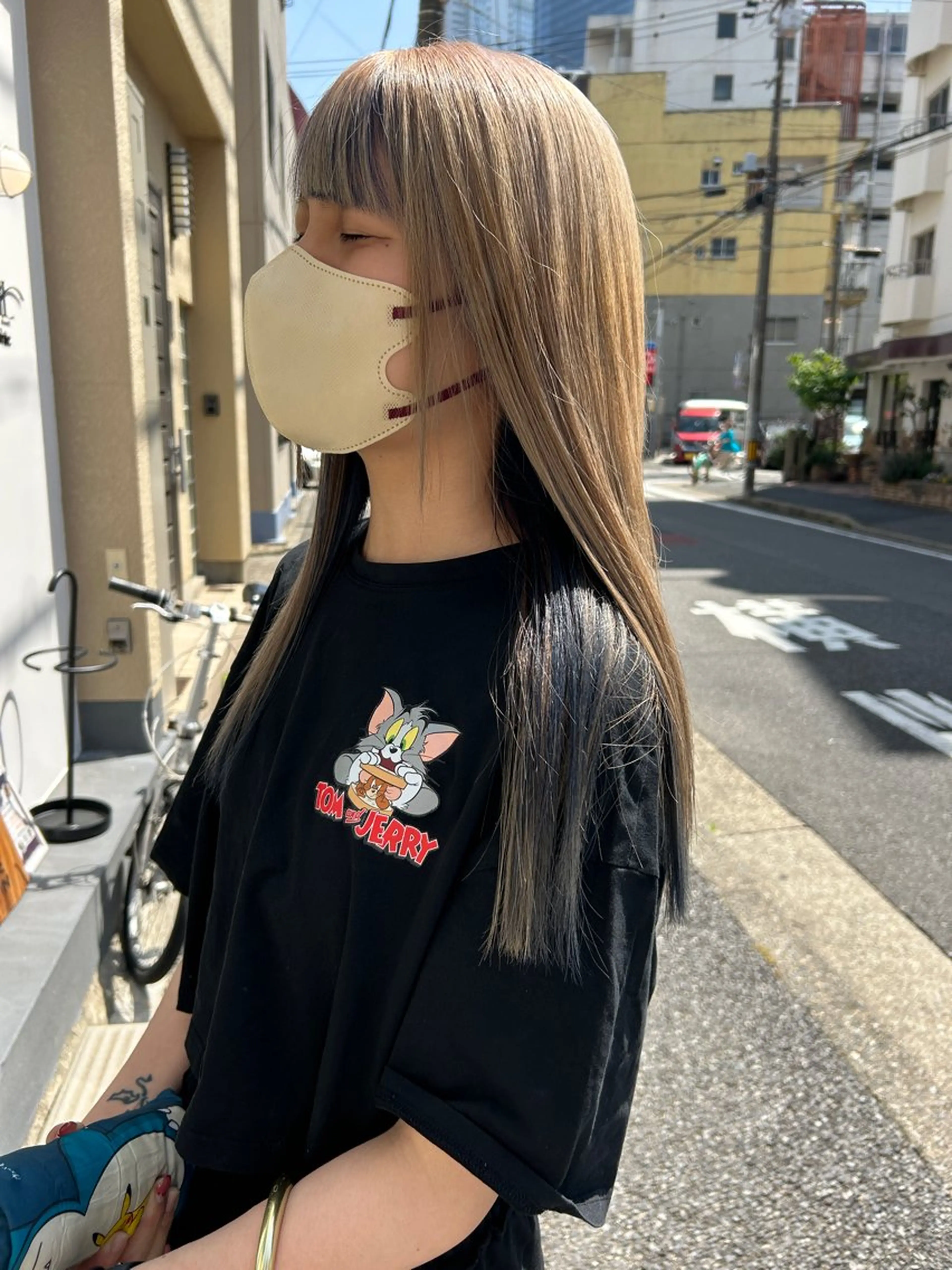ロング カラー ケアカラー ボブ 髪質改善 ロング カット ヘアカラー トリートメント ヘッドスパ 久木原 ゆりのヘアスタイル
