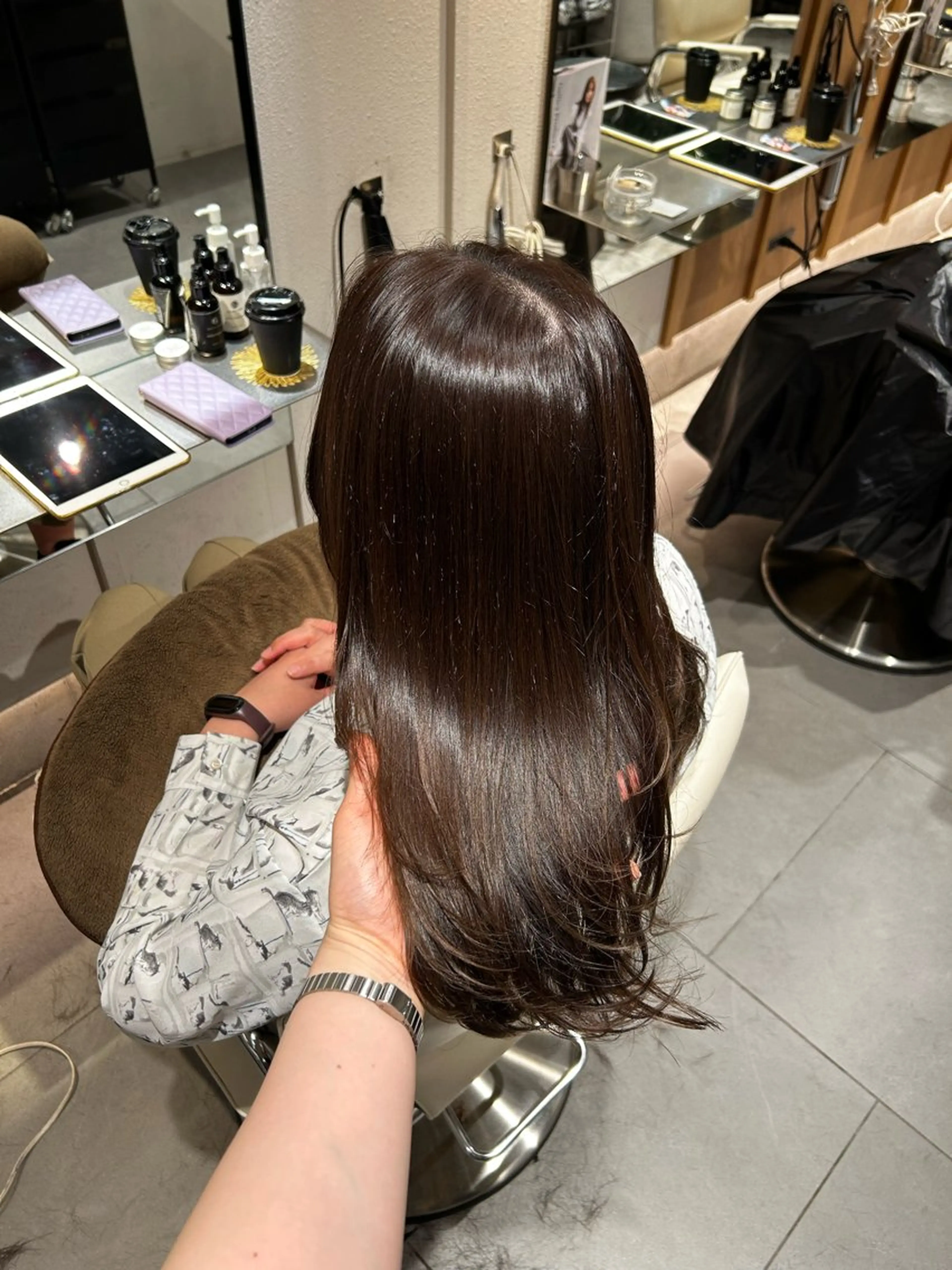 セミロング カラー ブラウンカラー ダークブラウン ヘアカラー トリートメント 艶感/ナチュラル 🌿マアヤのヘアスタイル