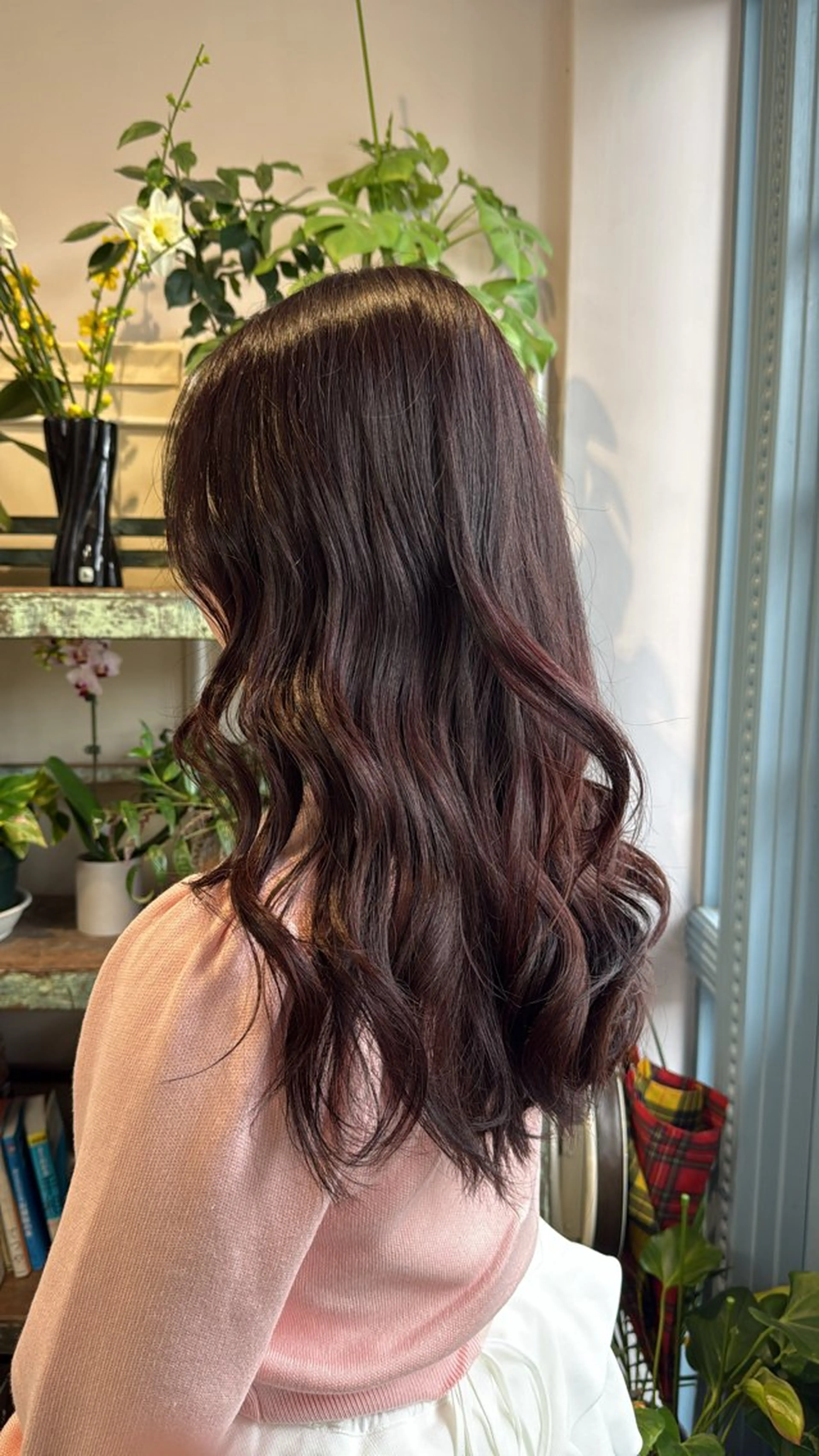 ロング カラー ブラウンカラー ピンクカラー ピンクブラウン カット ヘアカラー トリートメント Sakura .のヘアスタイル