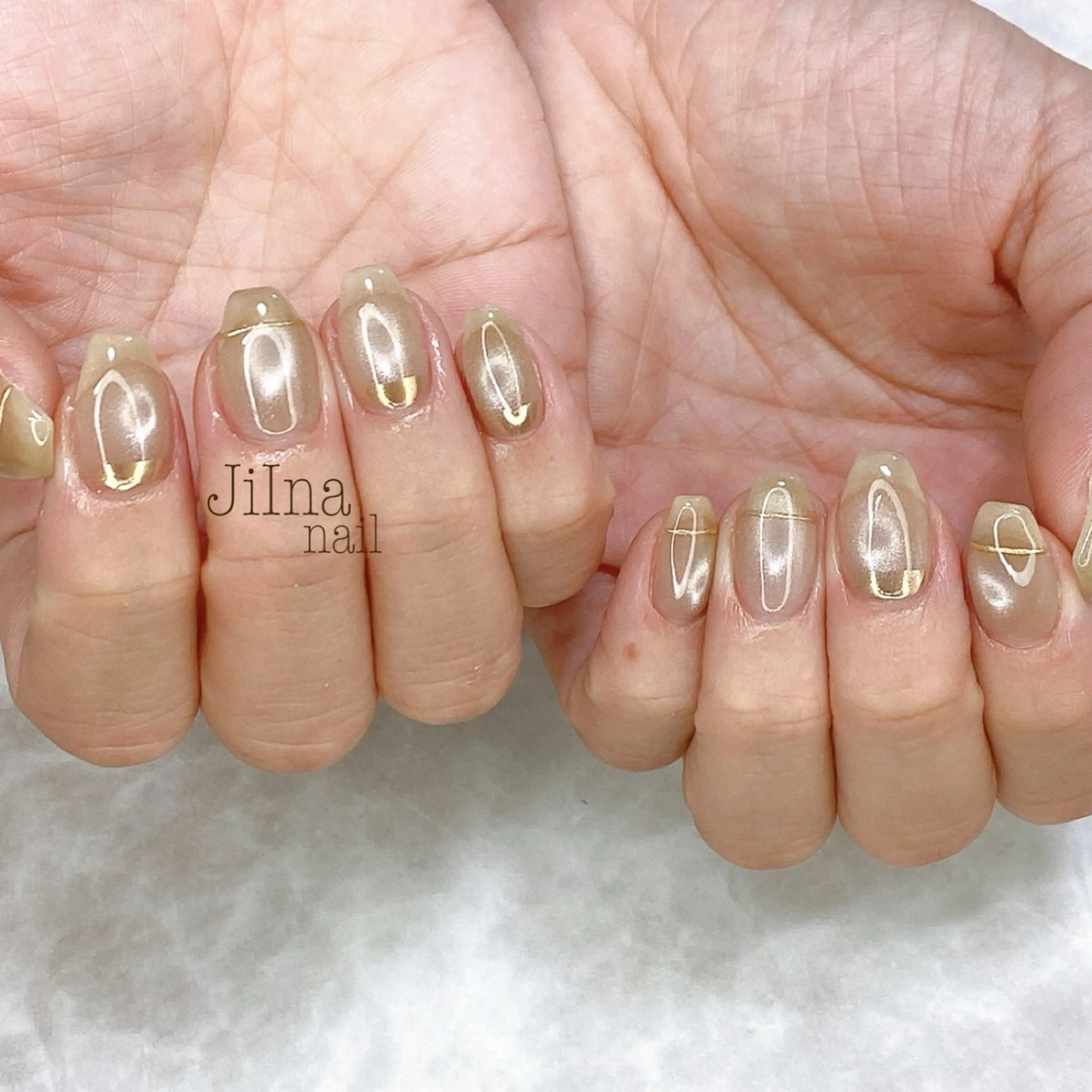 ネイル マグネットネイル ミラーネイル JiIna nailのネイルデザイン