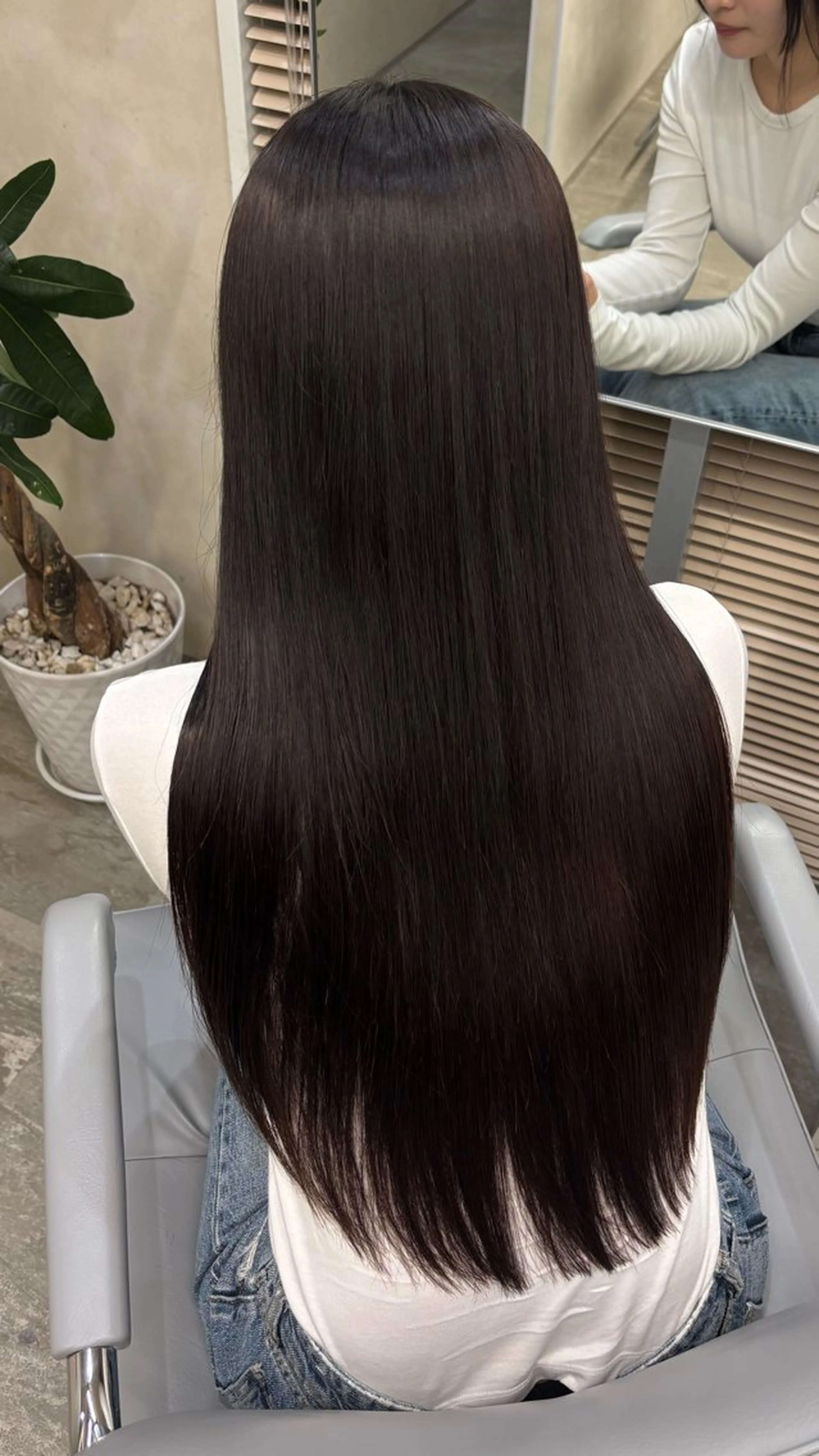 ロング 伸ばしかけ 髪質改善 縮毛矯正 モデル様大募集🎀 藤岡瑞穂のヘアスタイル