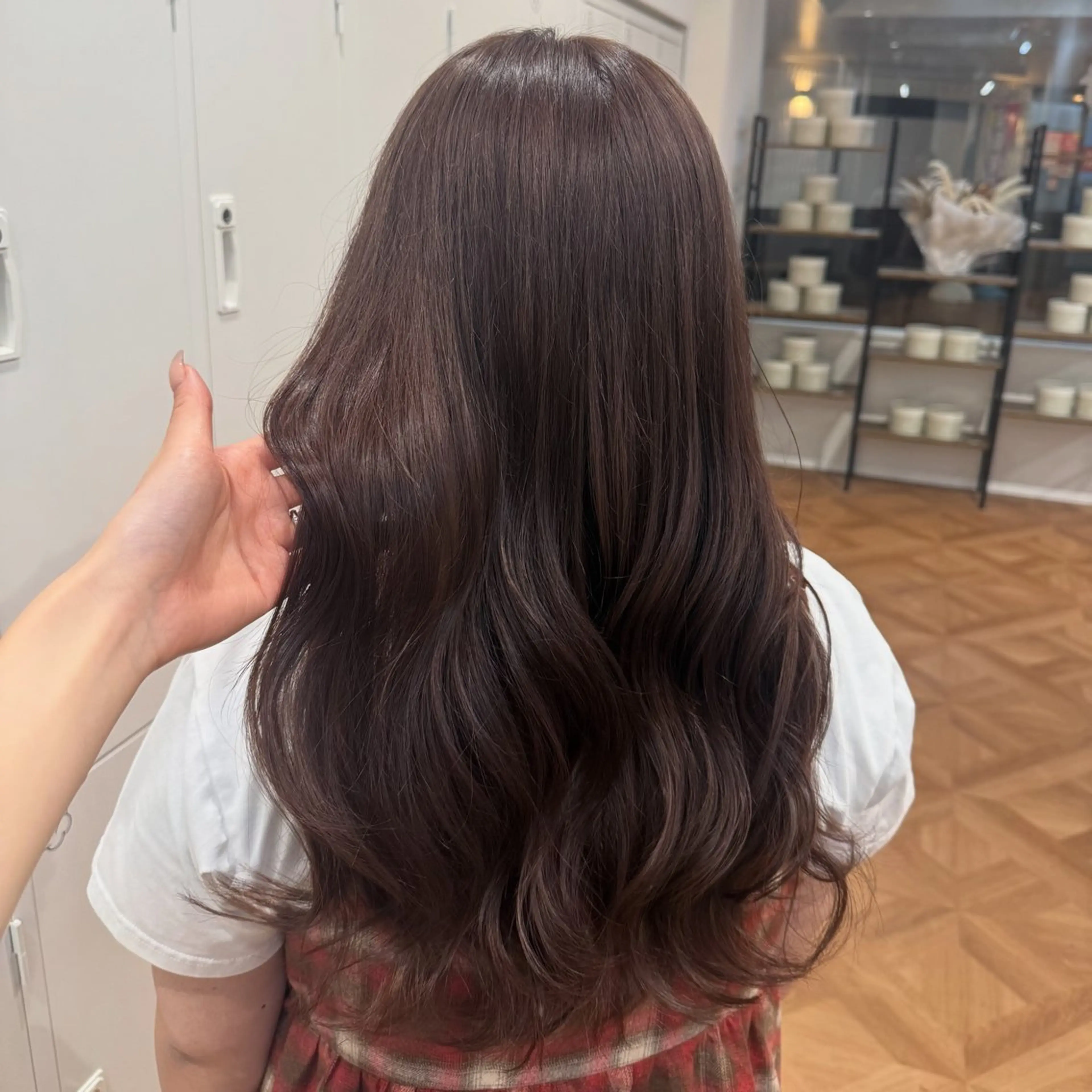 ロング カラー ヘアアレンジ キヨミ 韓国レイヤーカットのヘアスタイル