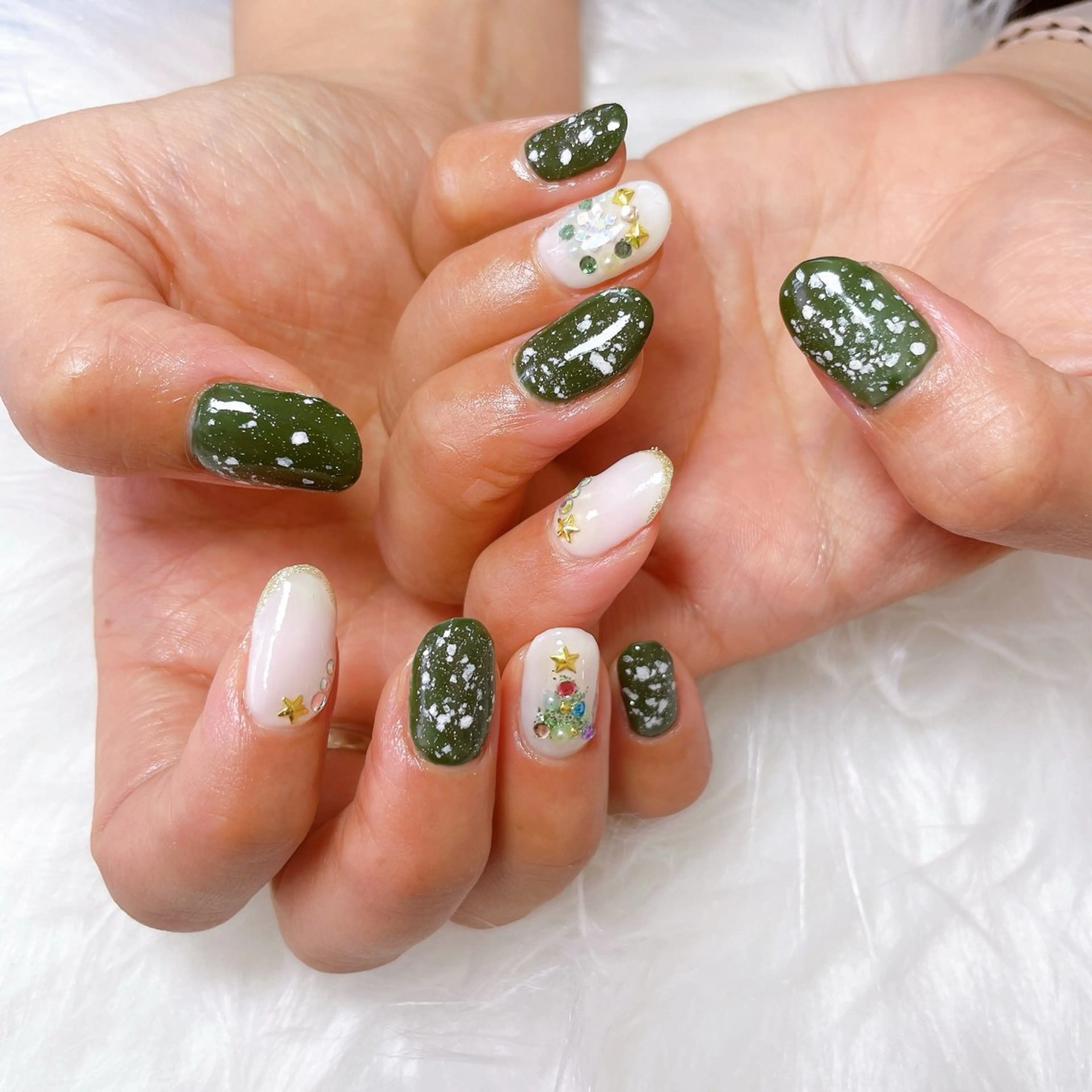 ネイル 冬ネイル クリスマス nailsalon Rinのネイルデザイン
