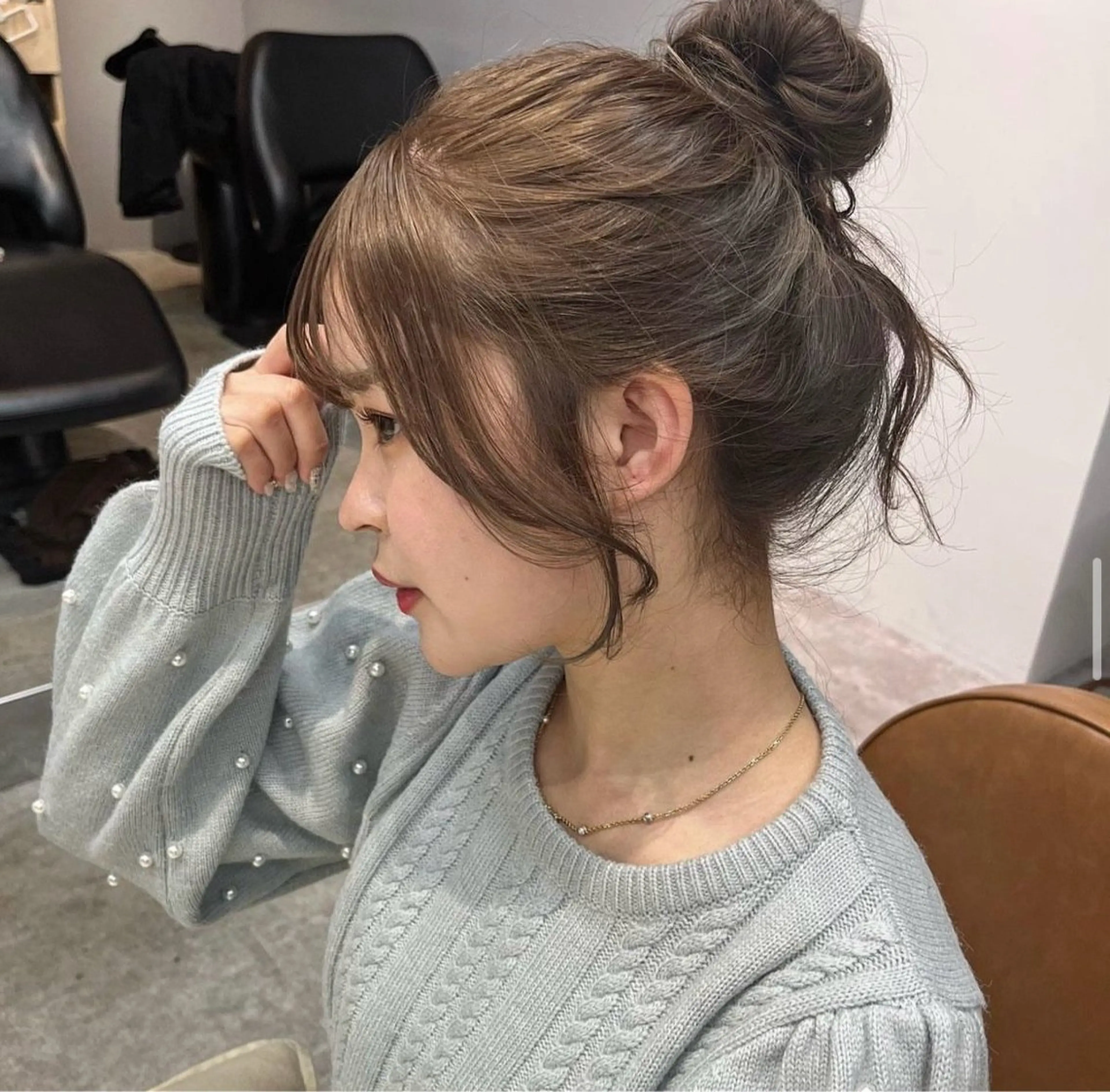 ロング 髪質改善 トリートメント 酸熱トリートメント カット ヘアカラー Yui⭐️ 透け感カラーのヘアスタイル