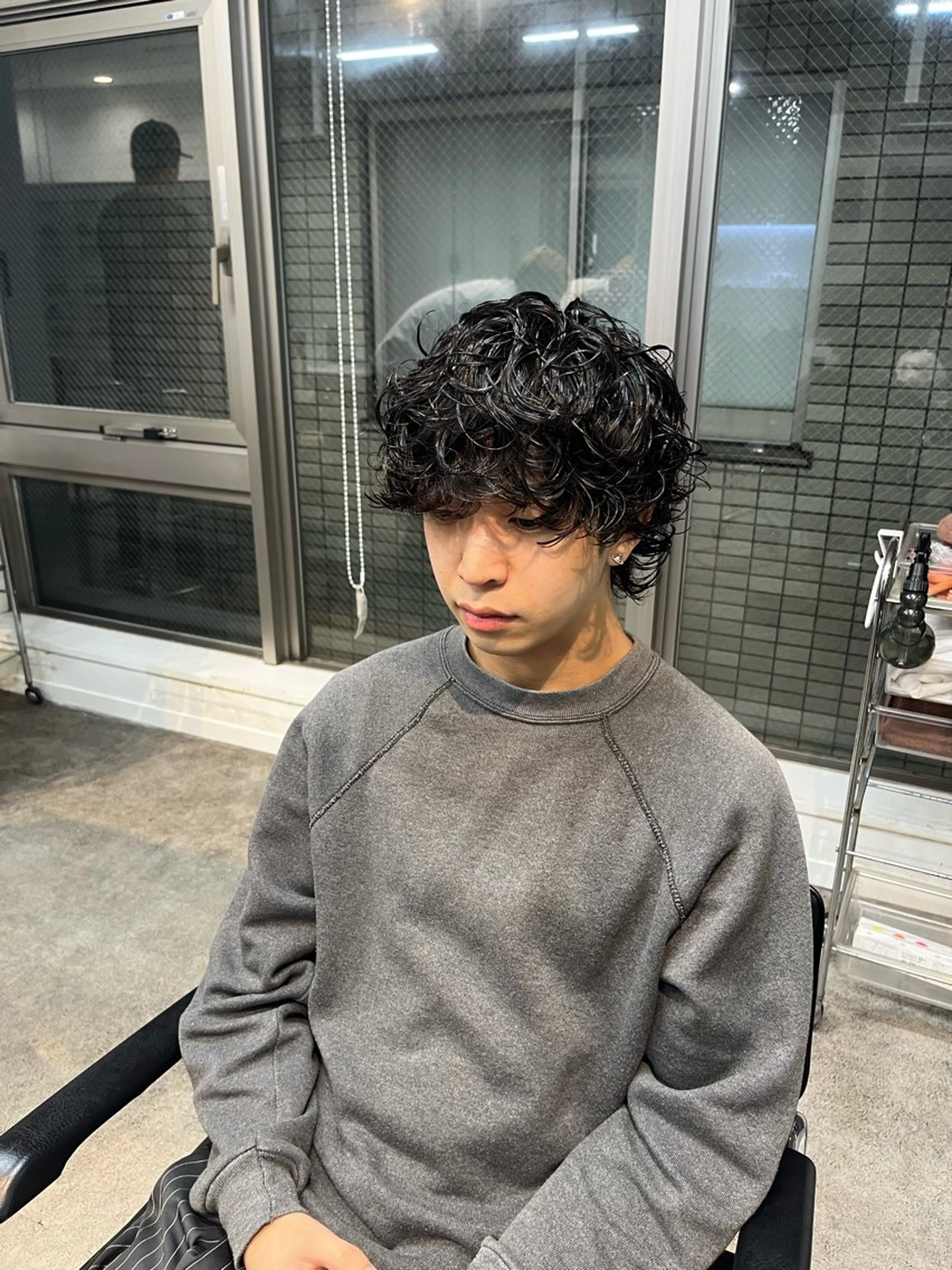 パーマ メンズ メンズパーマ プードルパーマ プードルパーマ カット パーマ フェザーパーマ原宿 fifth 凜空のヘアスタイル