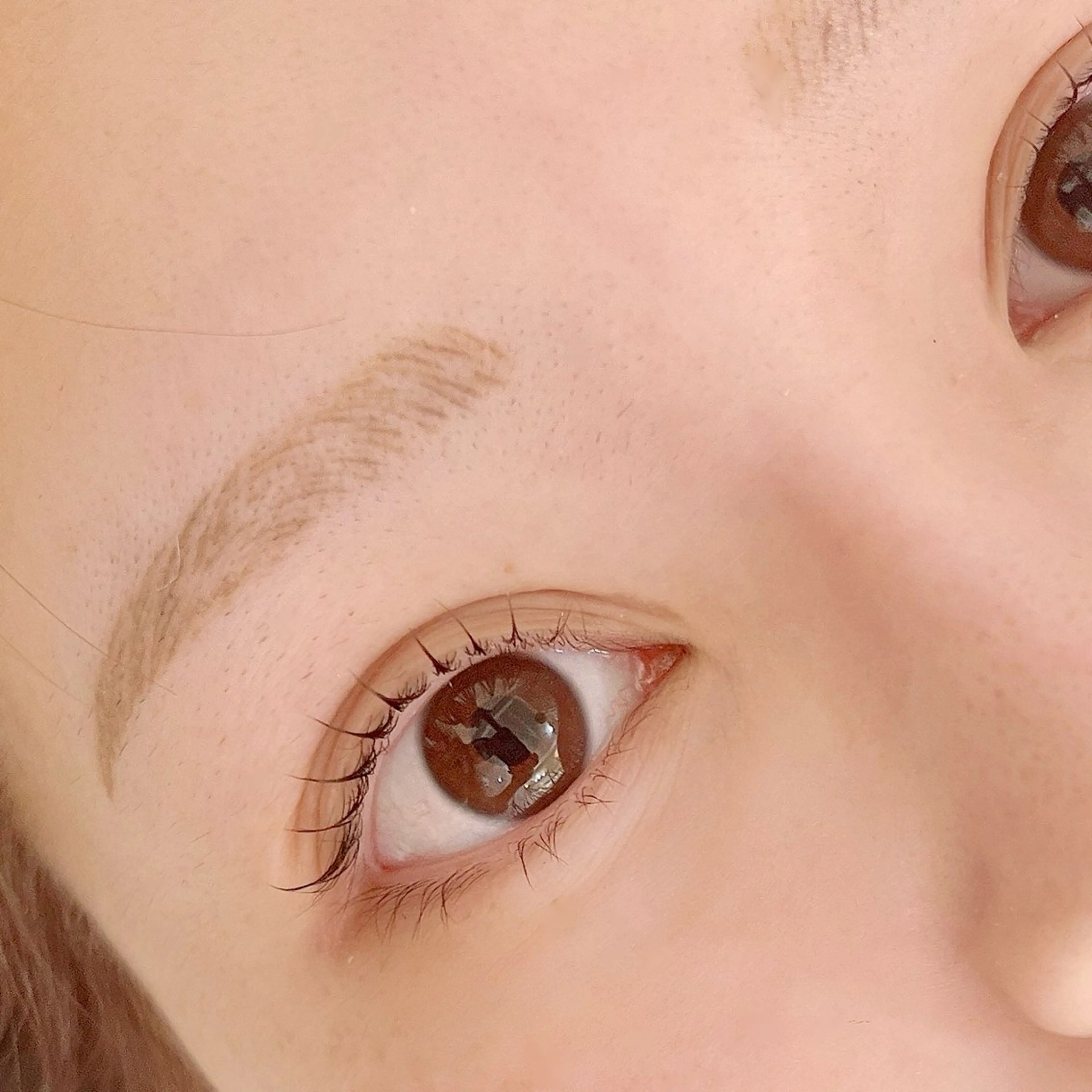 マツエク・マツパ 束感まつ毛 ナチュラル 一重×まつ毛パーマ anocharm ☻ HIKARIのマツエク・マツパデザイン