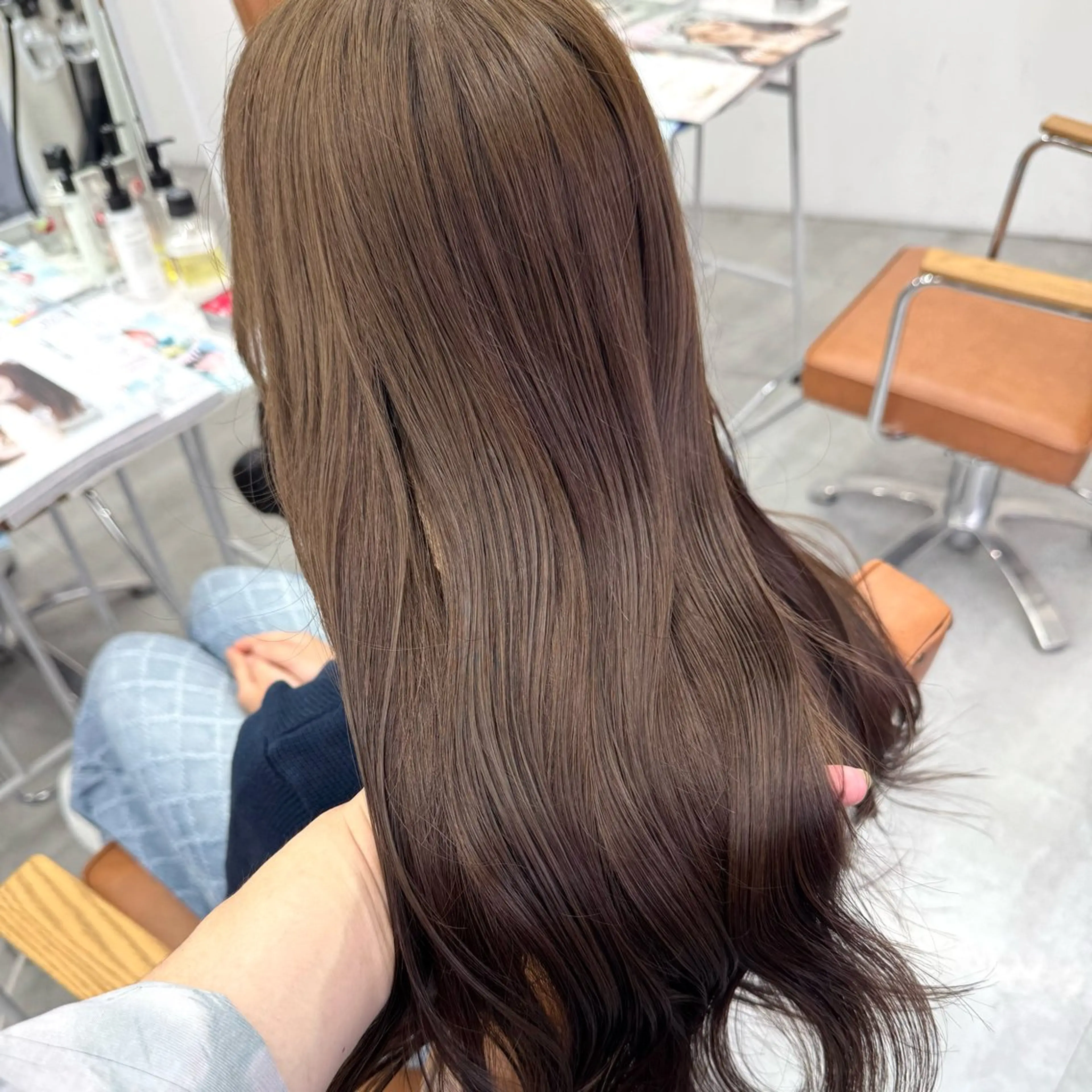 ロング カラー ヘアアレンジ ヘアカラー ブリーチなしカラー /新百合ヶ丘/安形翔のヘアスタイル