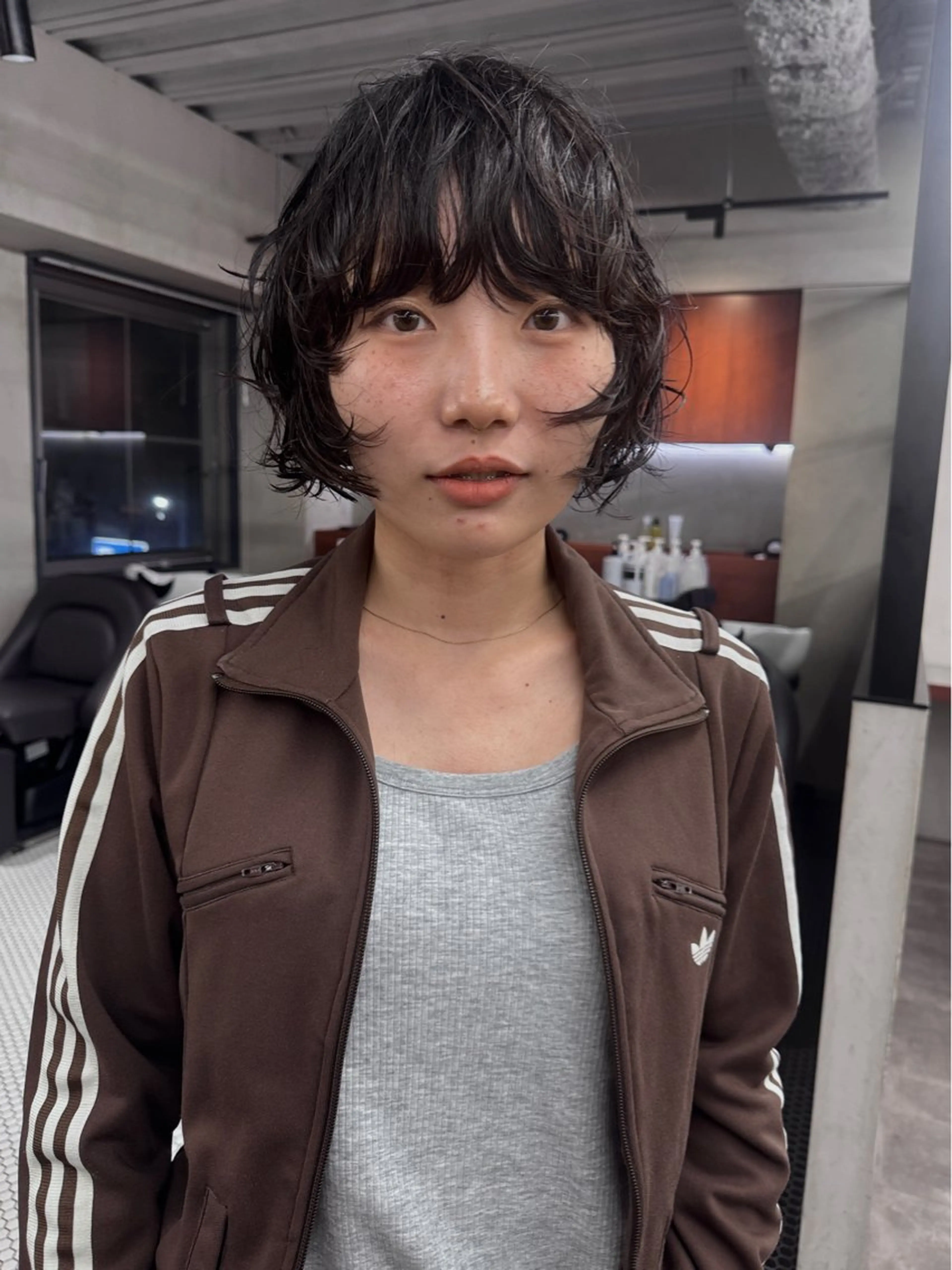 ミディアム パーマ カラー/パーマ/ 鎌田健/渋谷のヘアスタイル