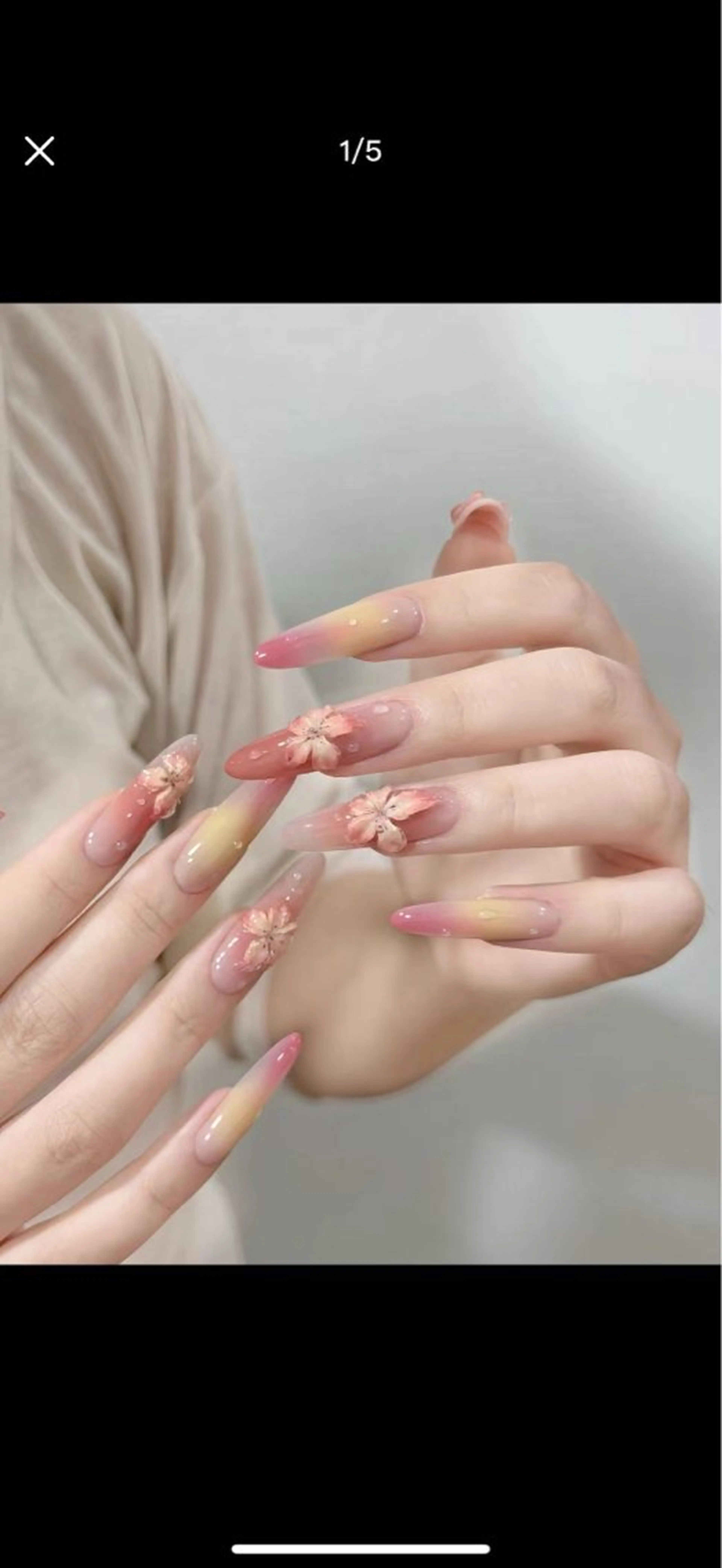 セミロング ハンドネイル 宮崎 もものネイルデザイン