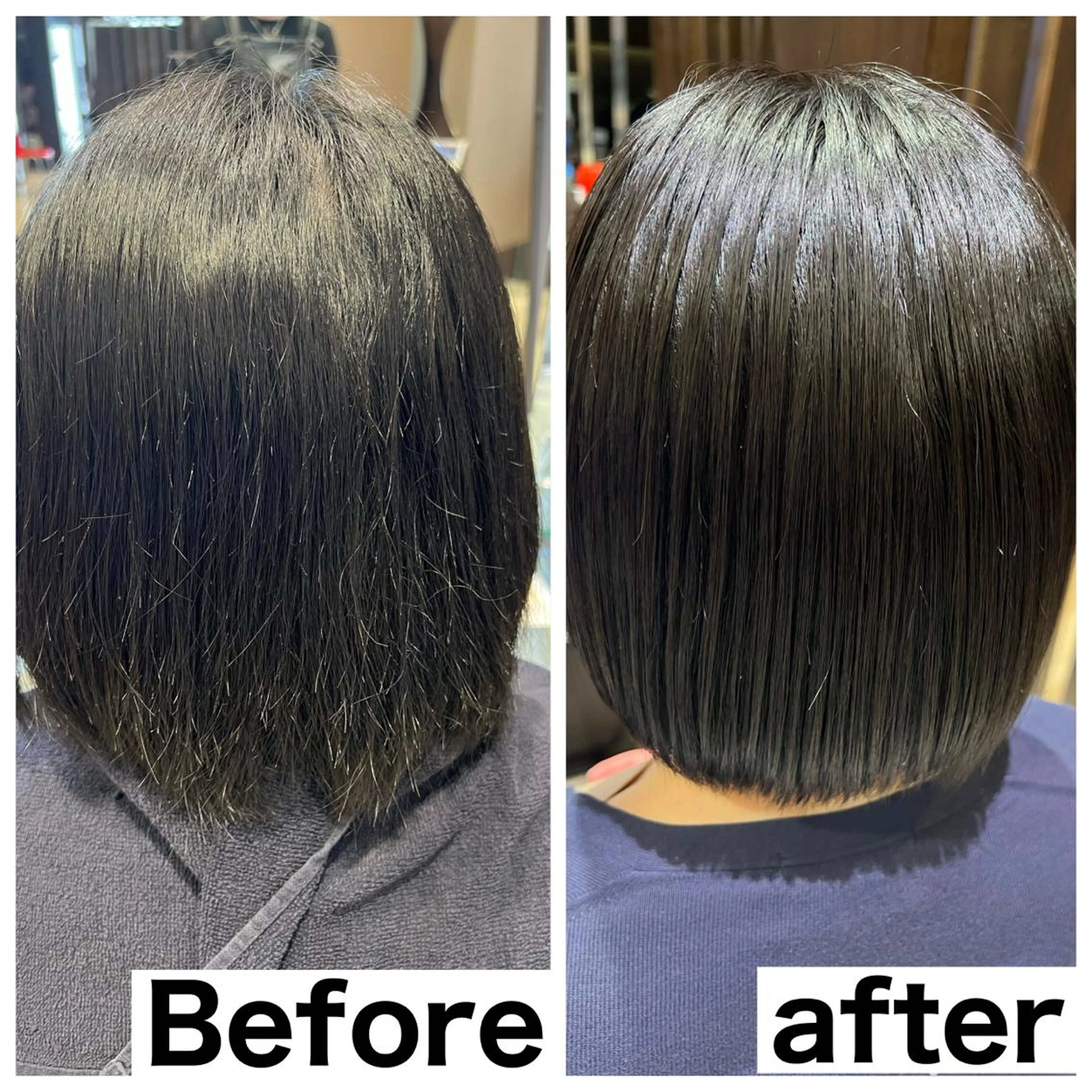 ミディアム 縮毛矯正 下條 真のヘアスタイル