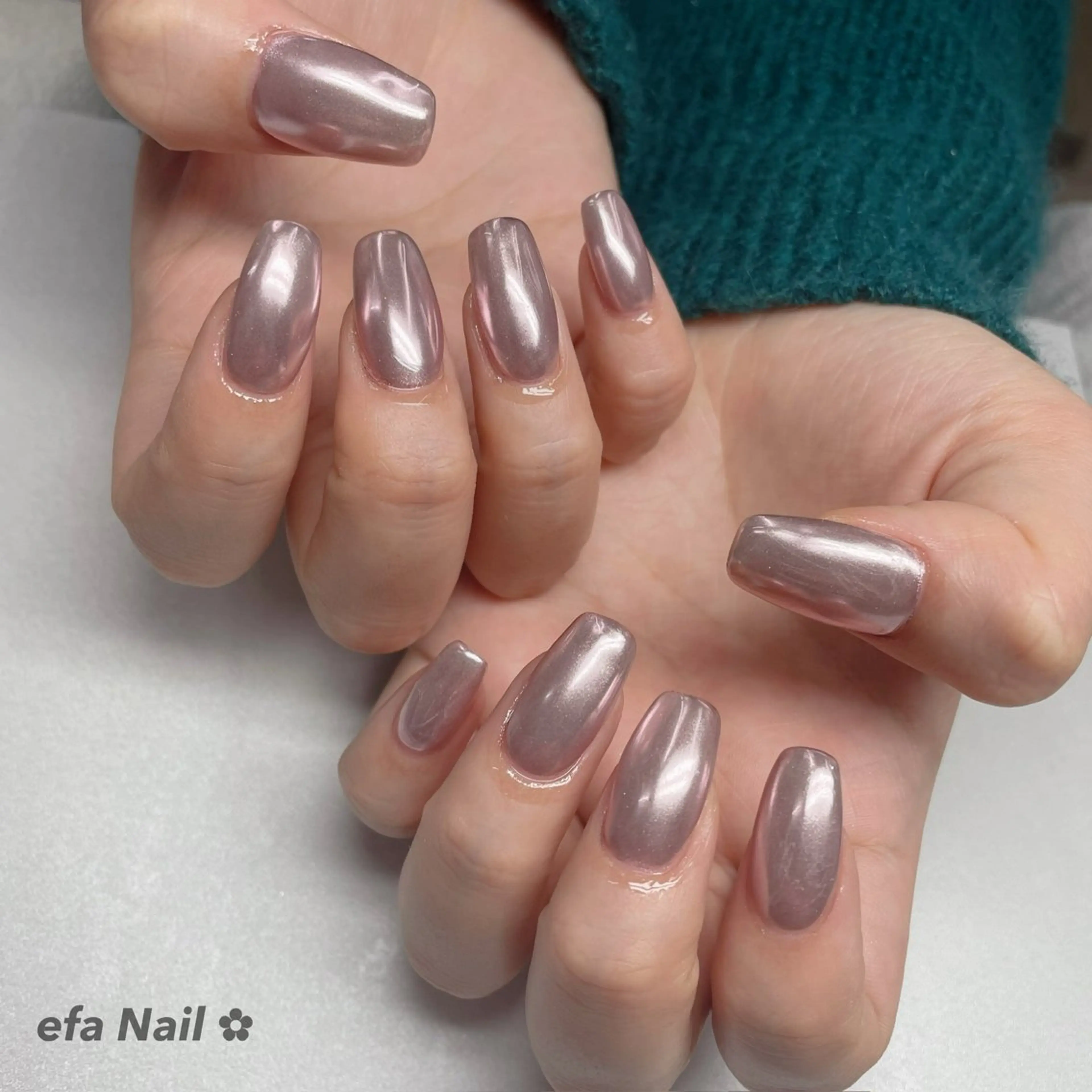ネイル ミラーネイル ピンク efa Nail 🌺Okinawaのネイルデザイン