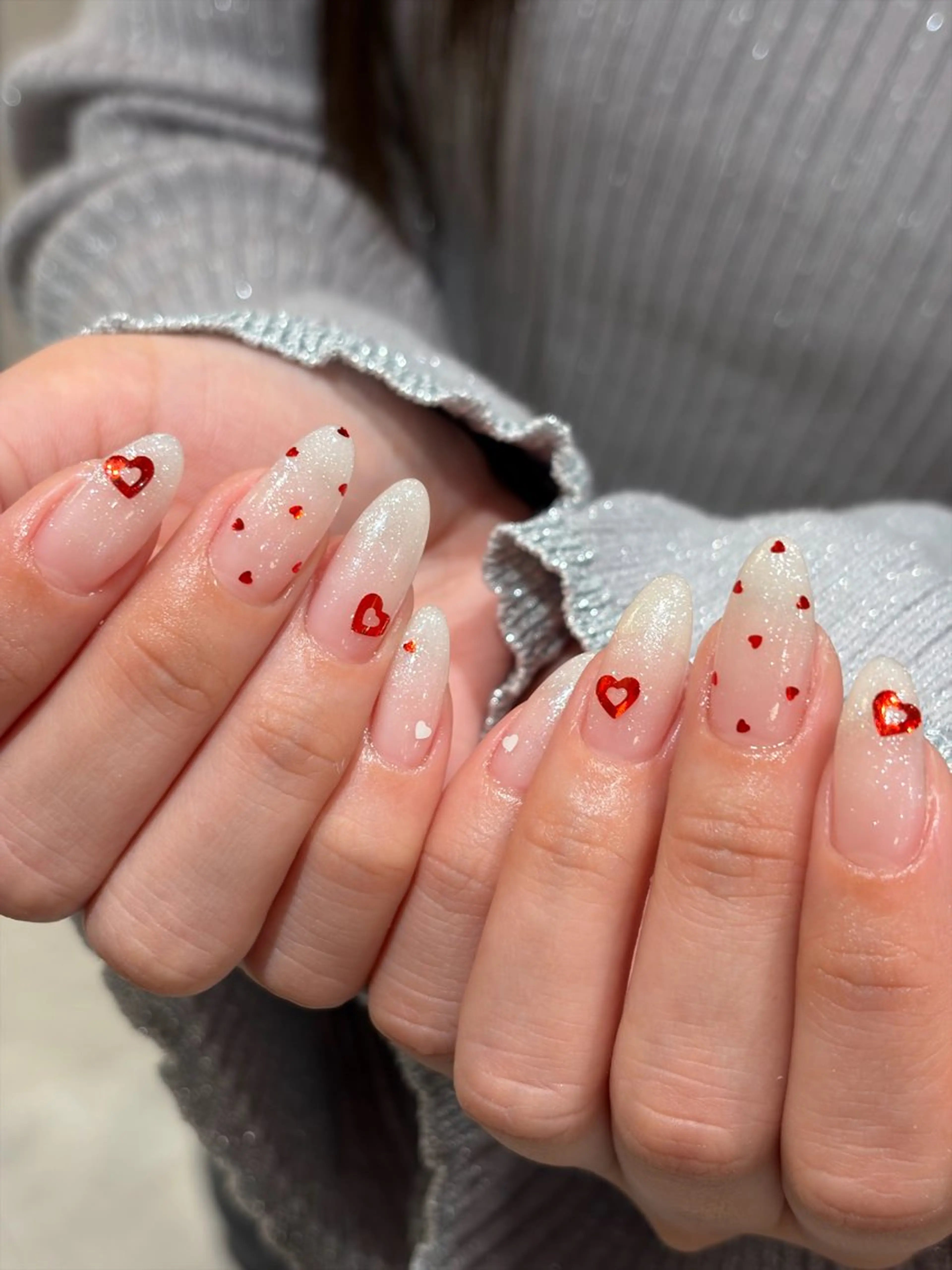 ネイル バレンタイン ハンドネイル ailed'Ange 🍒miuのネイルデザイン