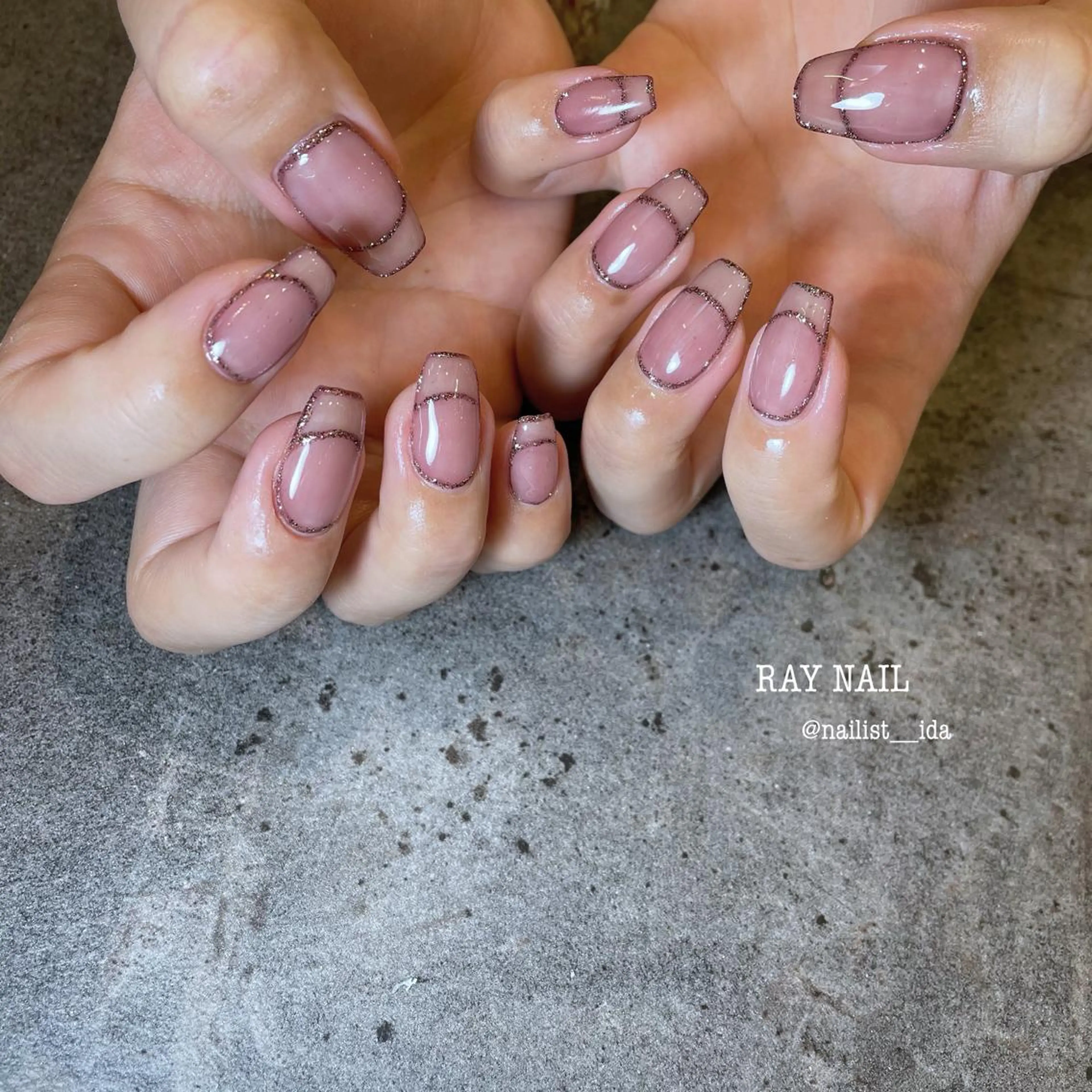 ネイル フレンチネイル Arowa 伊田のネイルデザイン