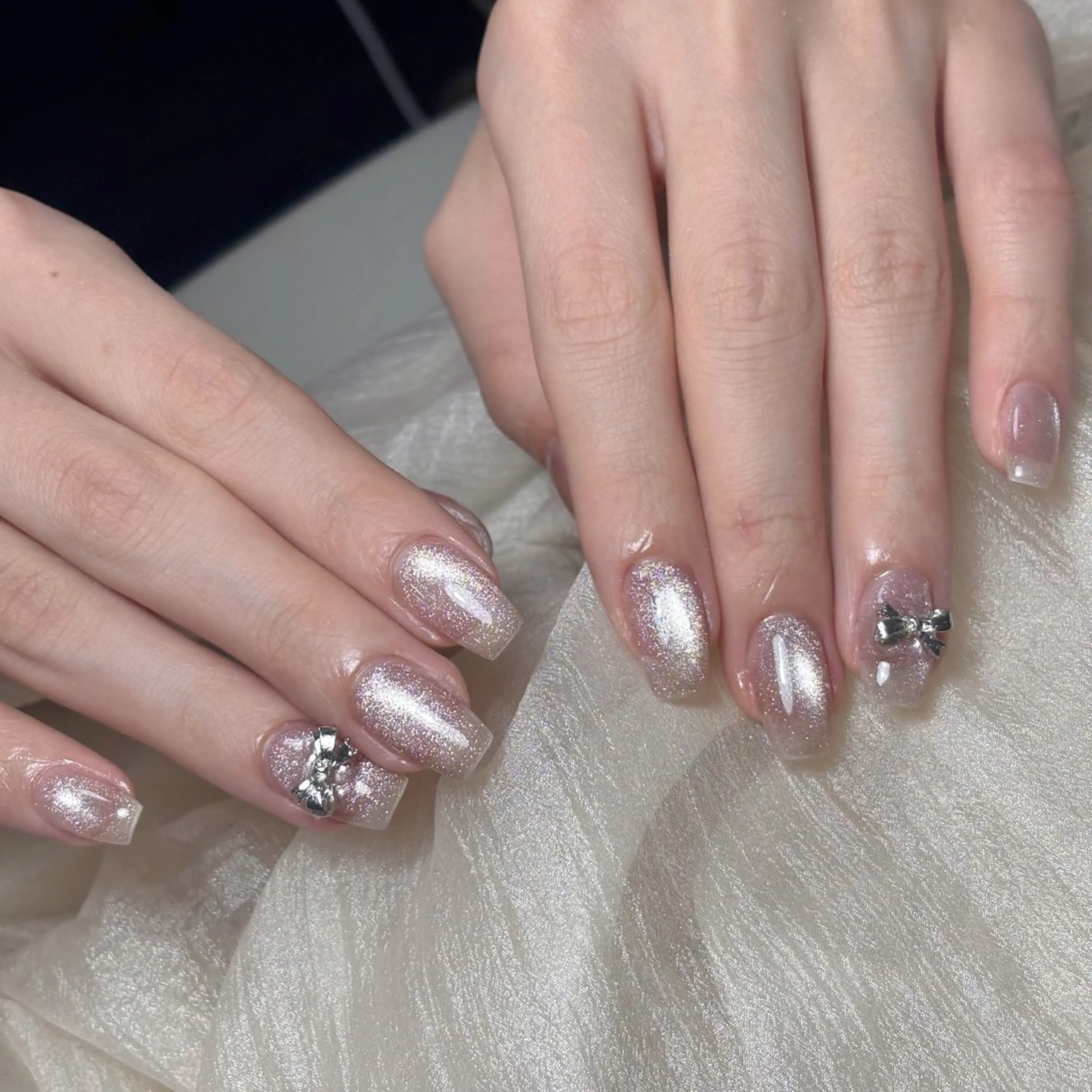 ネイル キラキラネイル マグネットネイル マグネットワンカラー ワンカラーネイル ハンドネイル Ti miのネイルデザイン