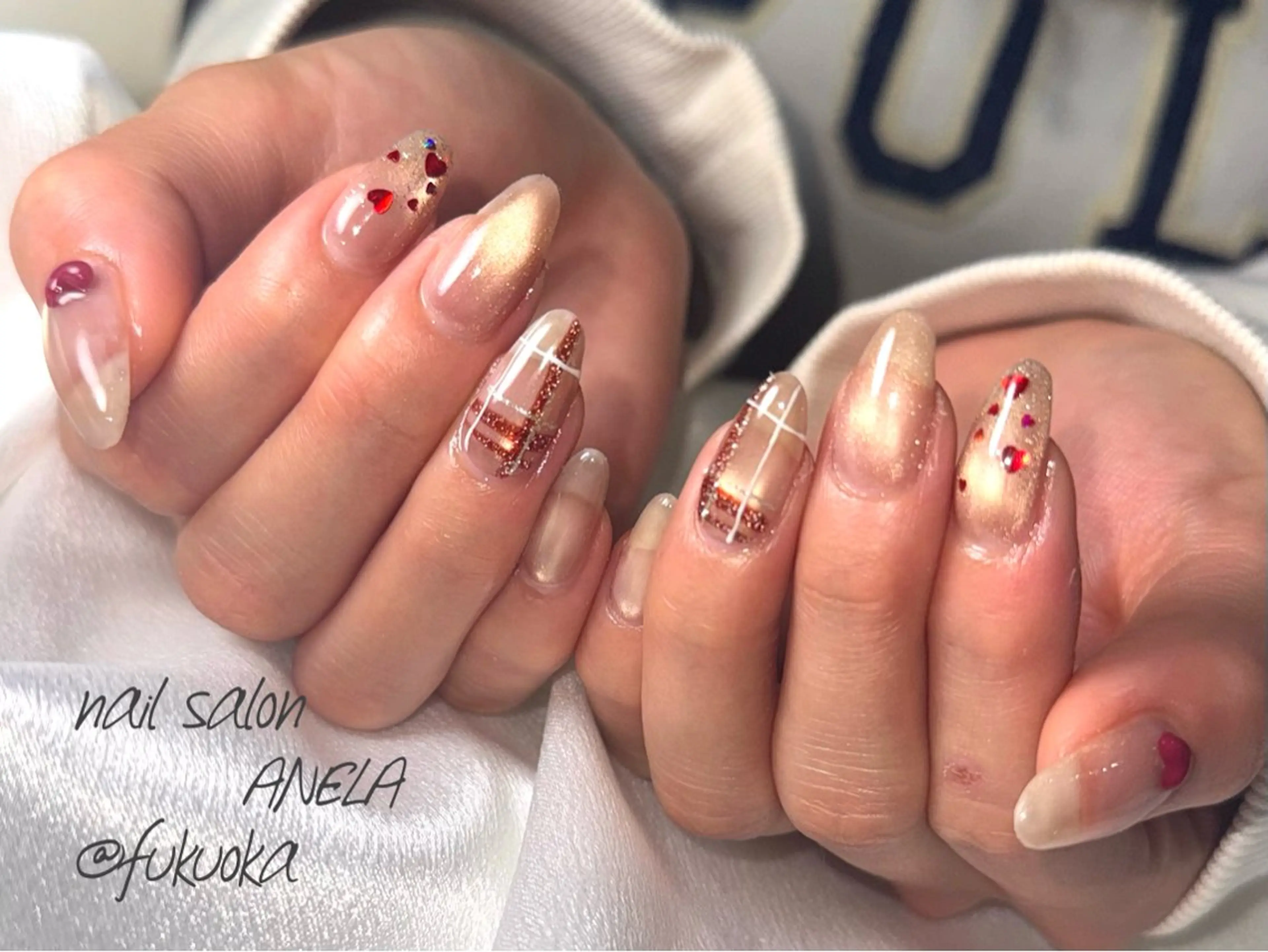 ネイル バレンタイン ハンドネイル nail salon ANELA mayaのネイルデザイン